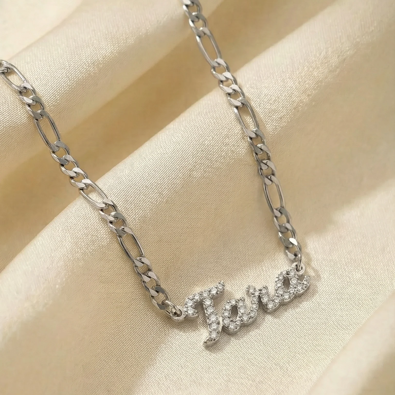 The Nameplate Necklace Figaro Chain - Image 6