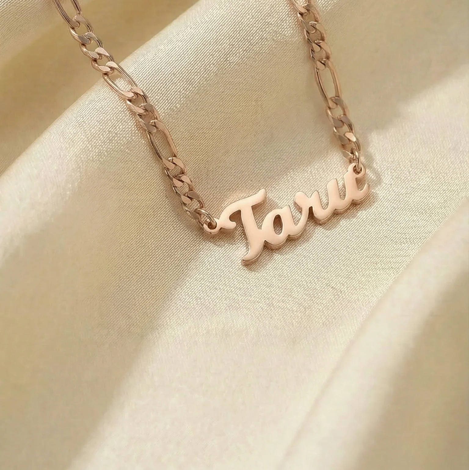 The Nameplate Necklace Figaro Chain - Image 7