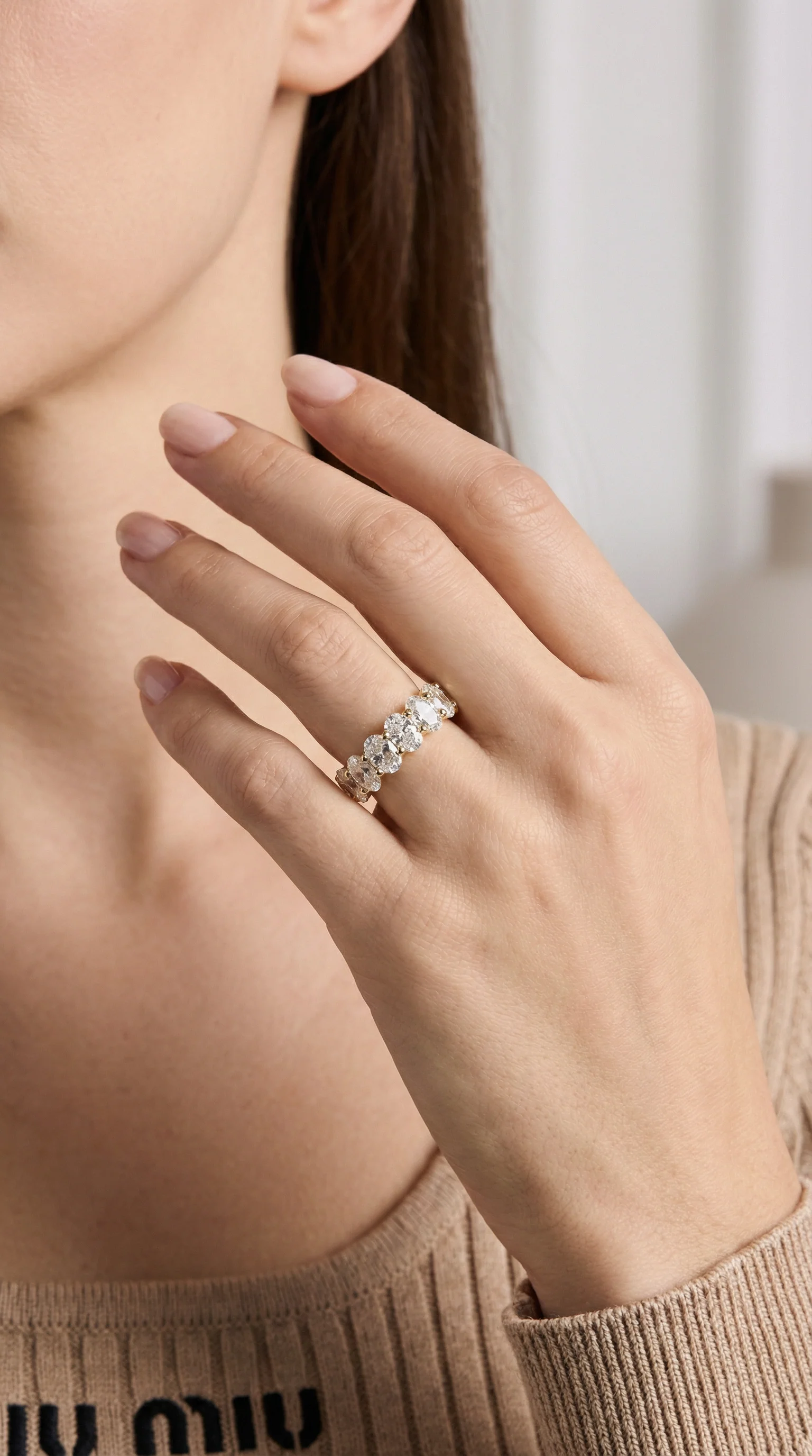 The Oval Cut Eternity Band - Image 3