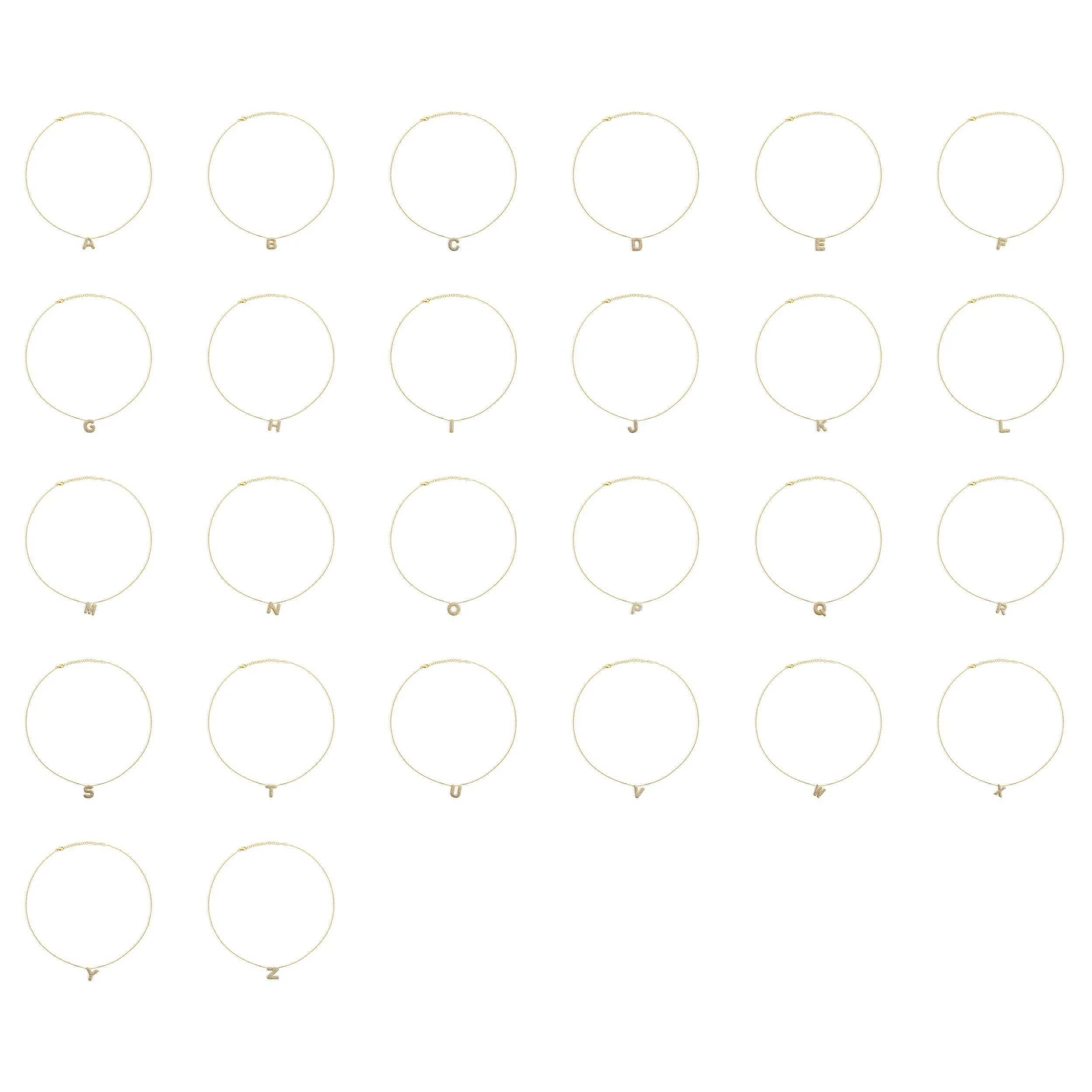 The Pavé Bubble Letter Pendant Necklace - Image 12