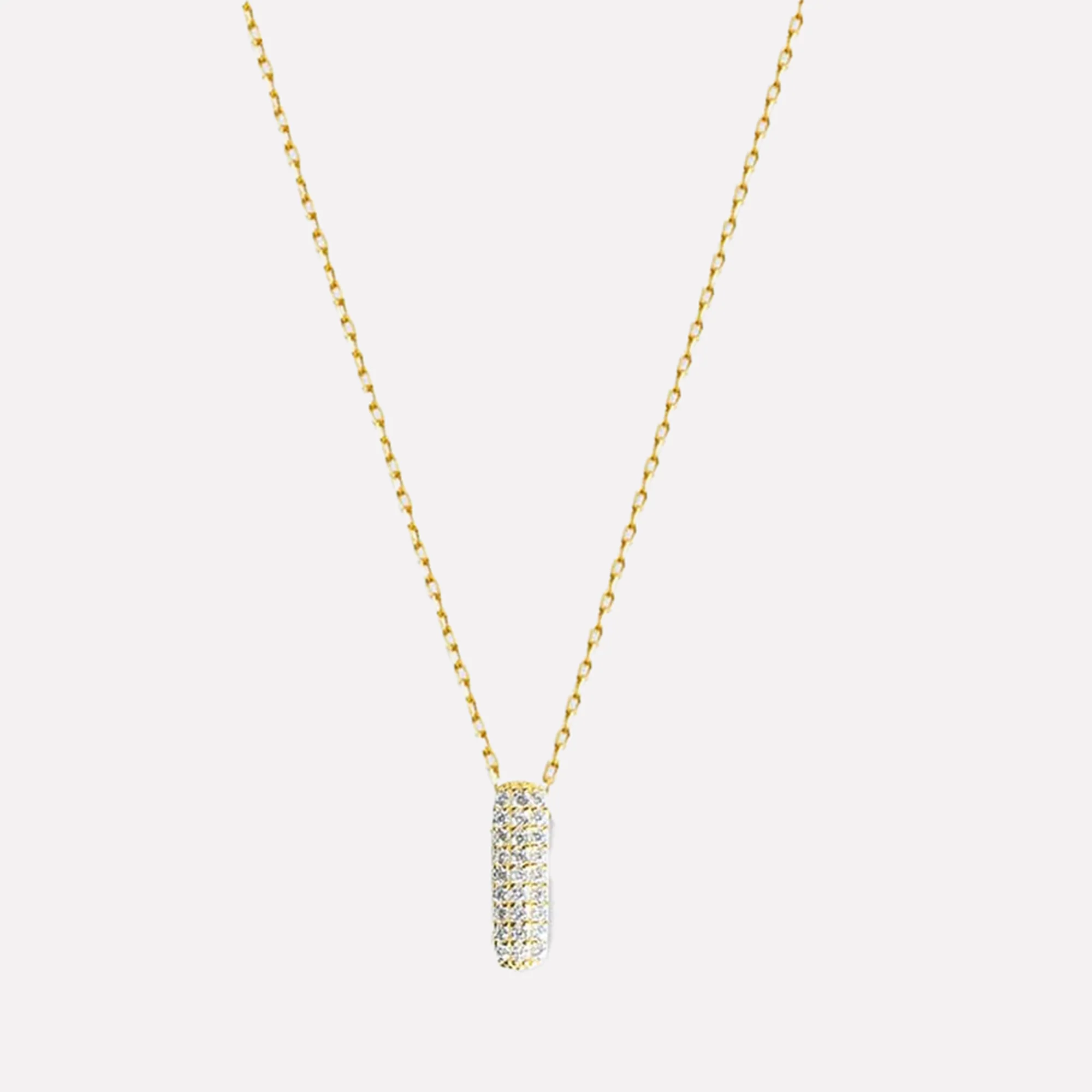 The Pavé Bubble Letter Pendant Necklace - Image 22