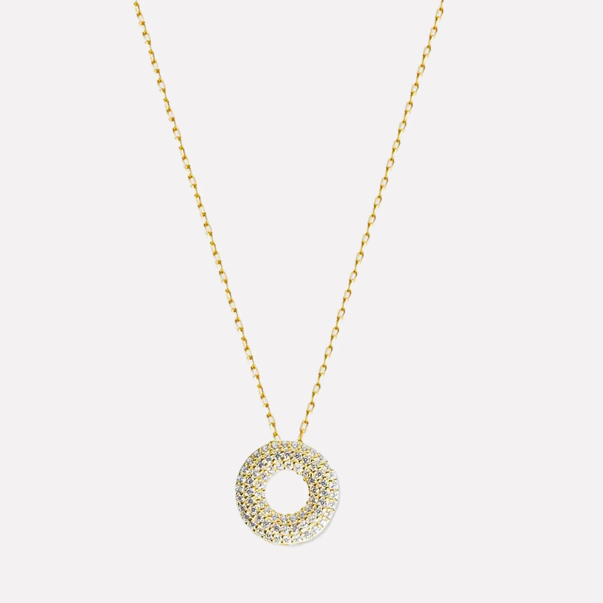 The Pavé Bubble Letter Pendant Necklace - Image 28