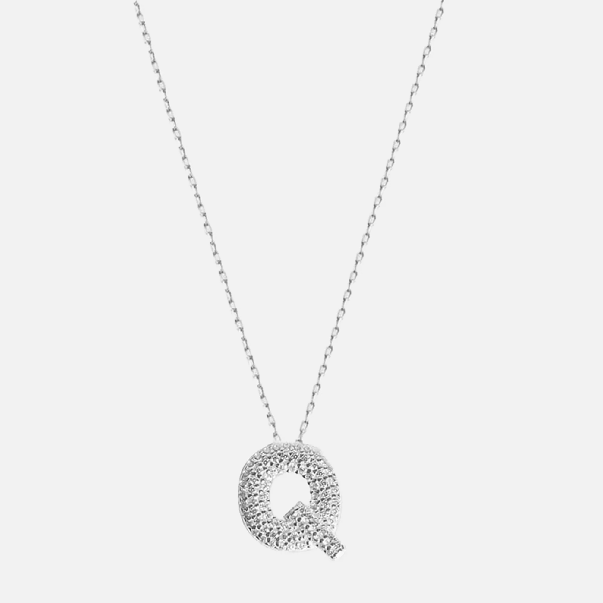 The Pavé Bubble Letter Pendant Necklace - Image 33