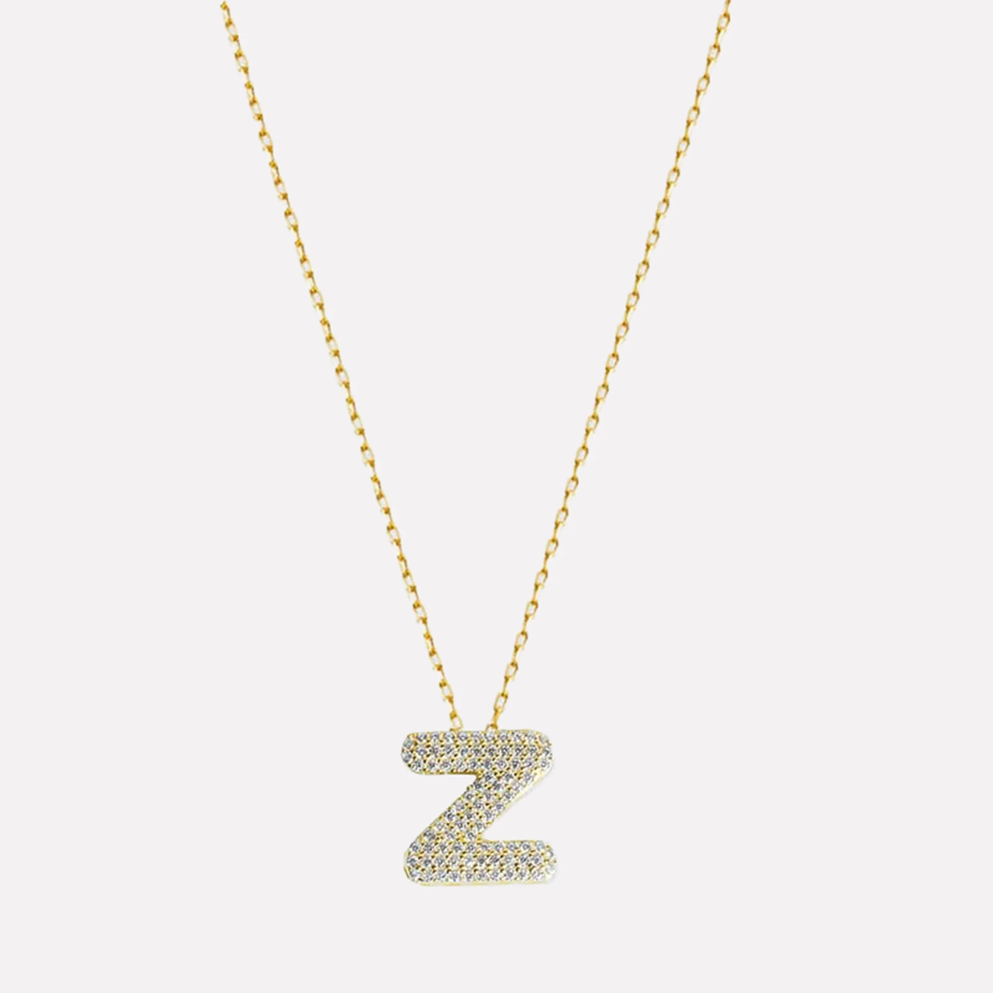 The Pavé Bubble Letter Pendant Necklace - Image 50