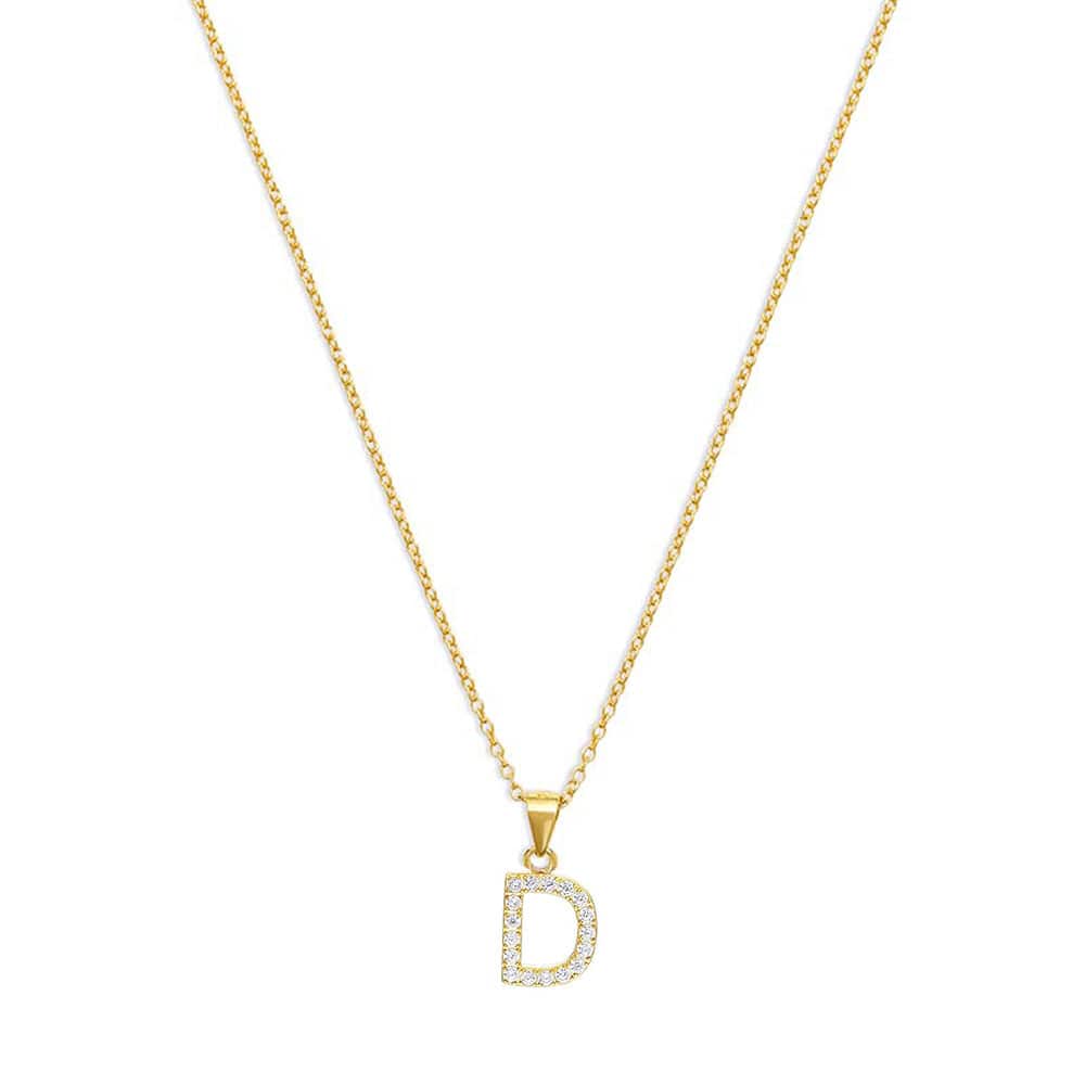 The Pavé Single Block Initial Necklace - Image 11