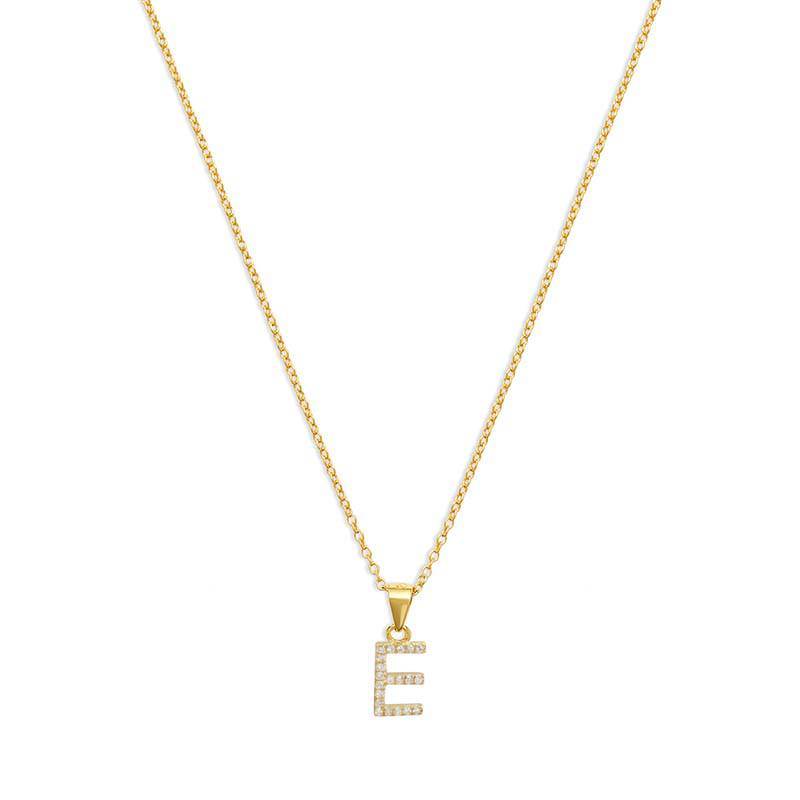 The Pavé Single Block Initial Necklace - Image 12