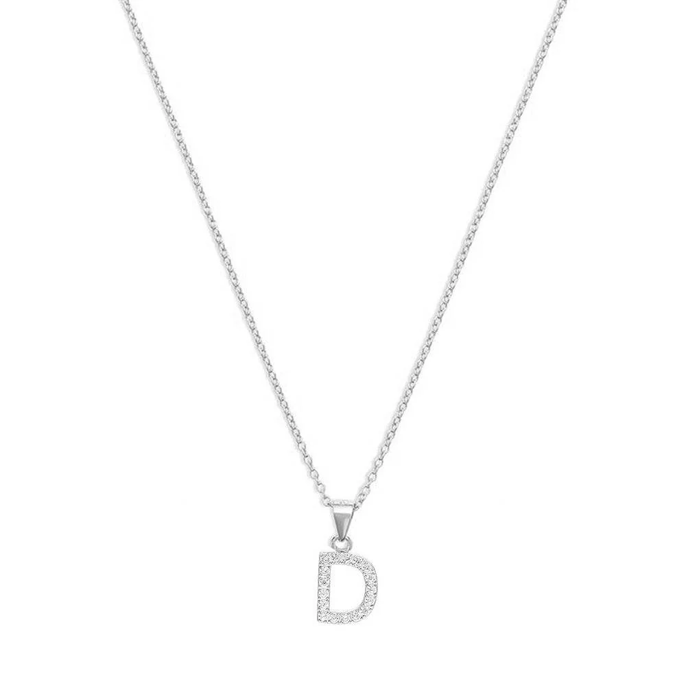 The Pavé Single Block Initial Necklace - Image 13