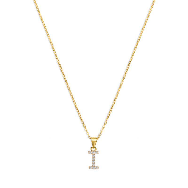 The Pavé Single Block Initial Necklace - Image 20