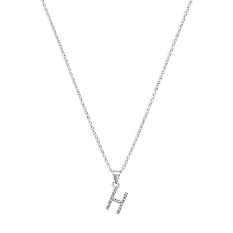 The Pavé Single Block Initial Necklace - Image 21