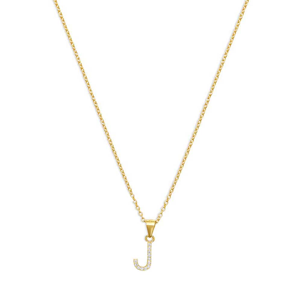 The Pavé Single Block Initial Necklace - Image 22