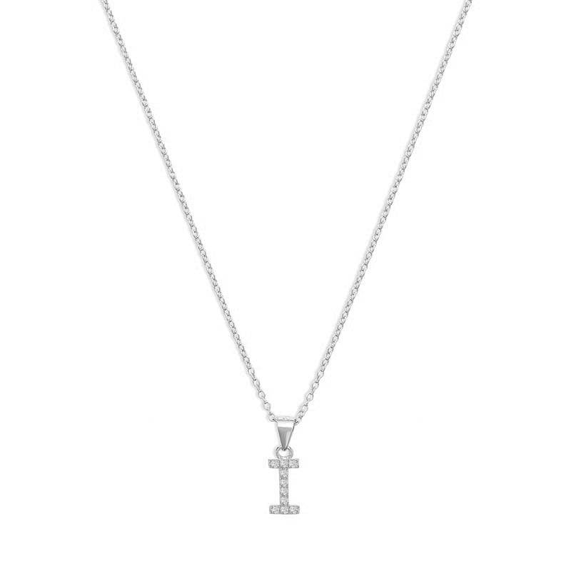 The Pavé Single Block Initial Necklace - Image 23