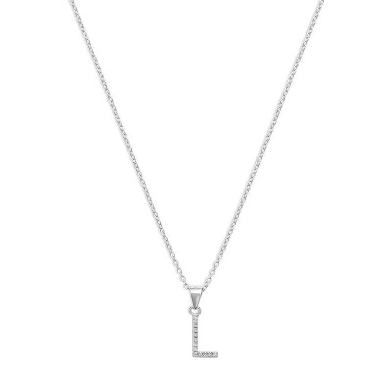 The Pavé Single Block Initial Necklace - Image 29