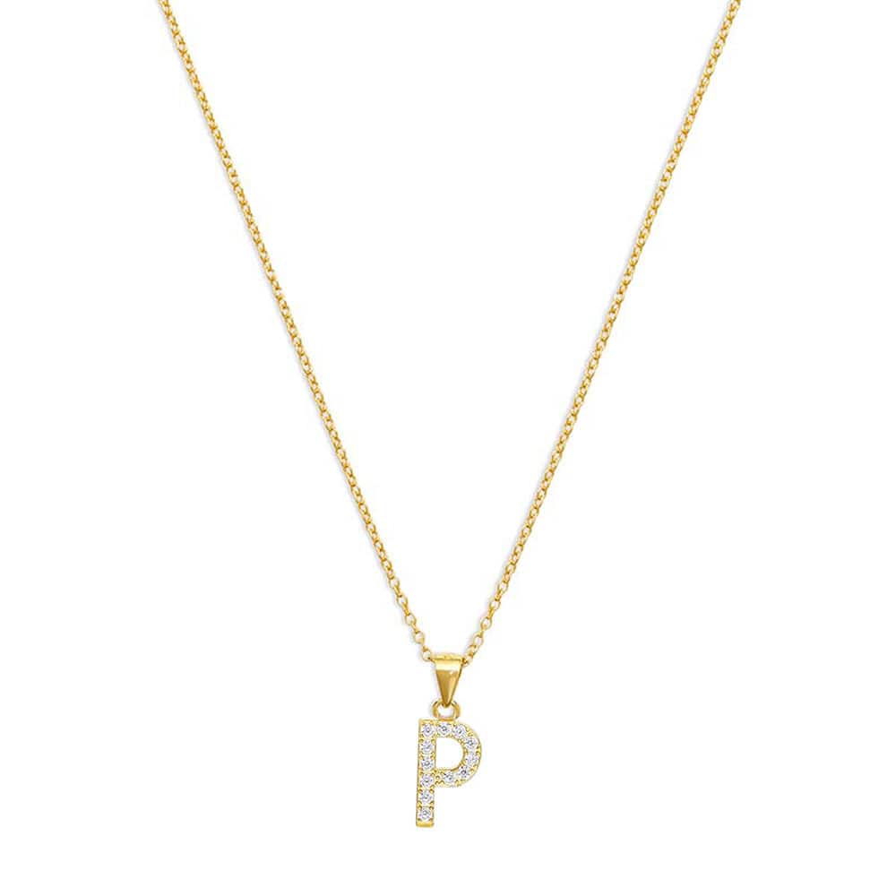 The Pavé Single Block Initial Necklace - Image 34