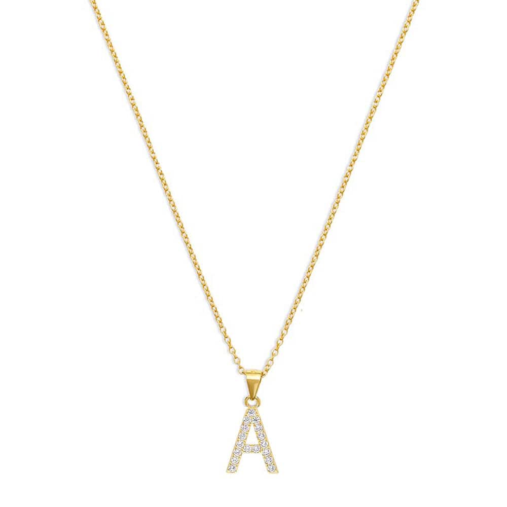 The Pavé Single Block Initial Necklace - Image 5