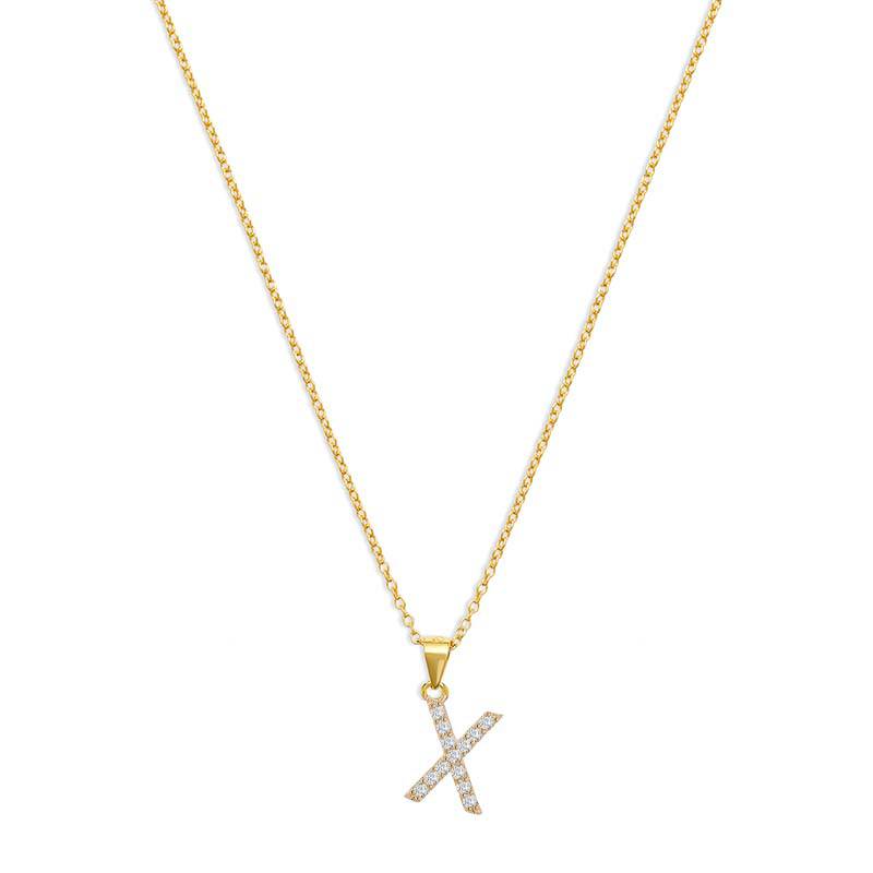 The Pavé Single Block Initial Necklace - Image 50