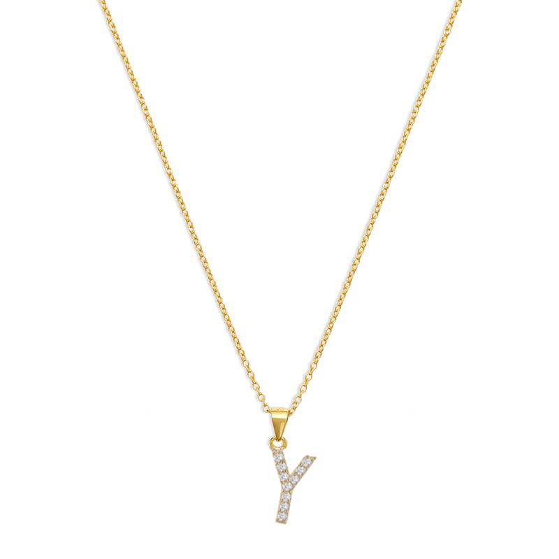 The Pavé Single Block Initial Necklace - Image 52