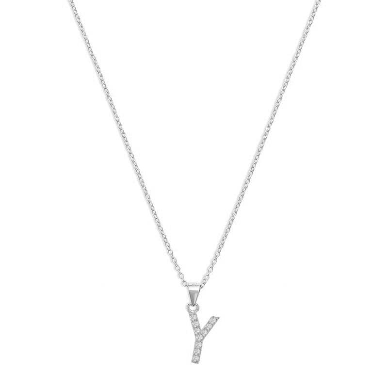 The Pavé Single Block Initial Necklace - Image 54