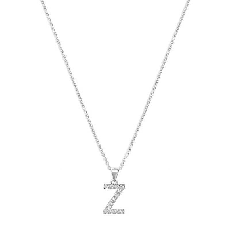 The Pavé Single Block Initial Necklace - Image 55