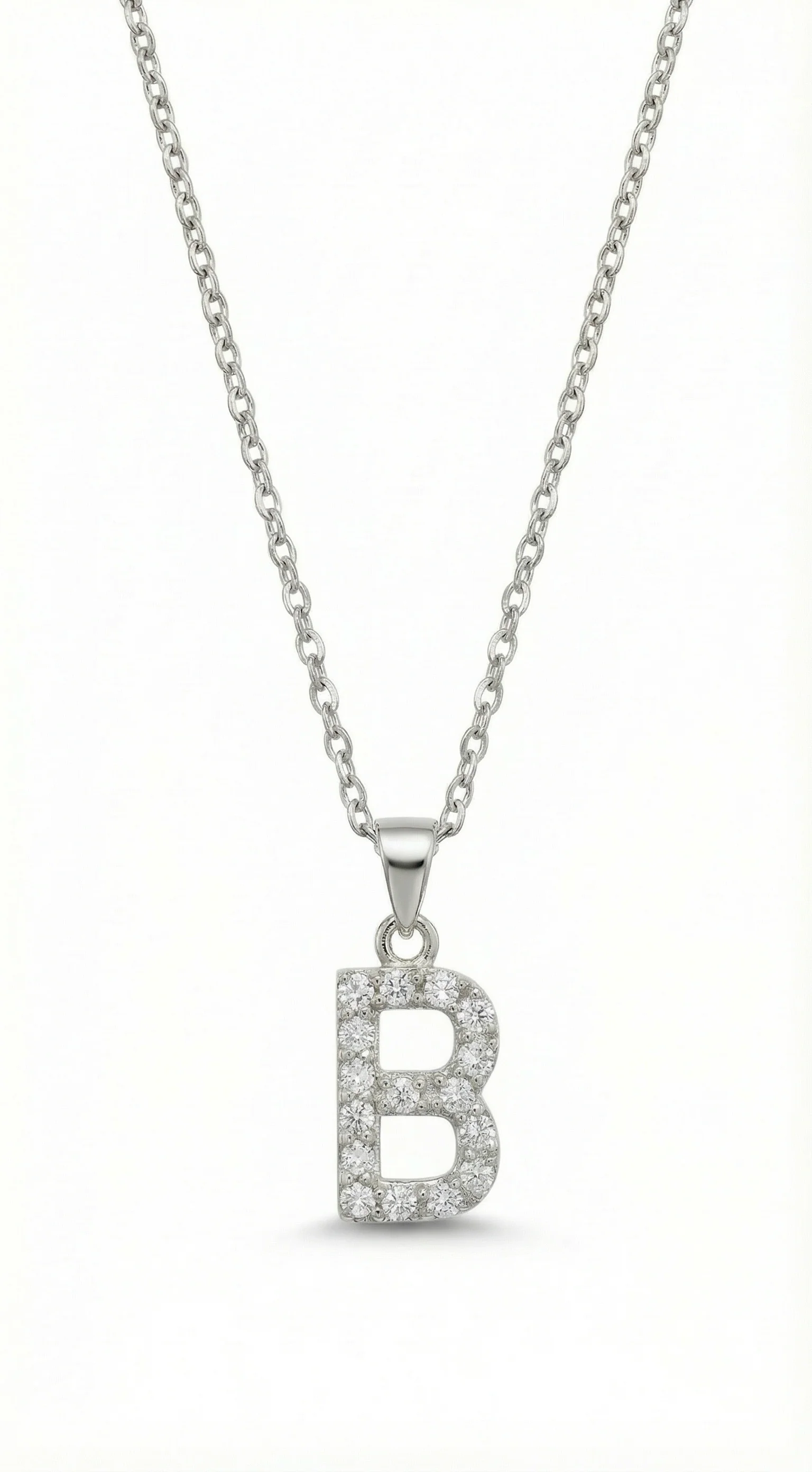 The Pavé Single Block Initial Necklace - Image 57