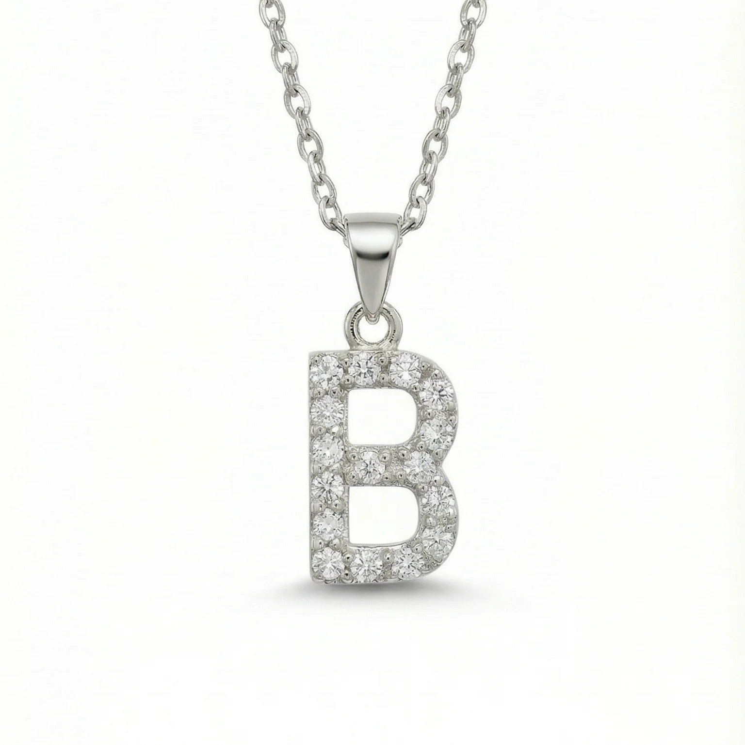 The Pavé Single Block Initial Necklace - Image 6