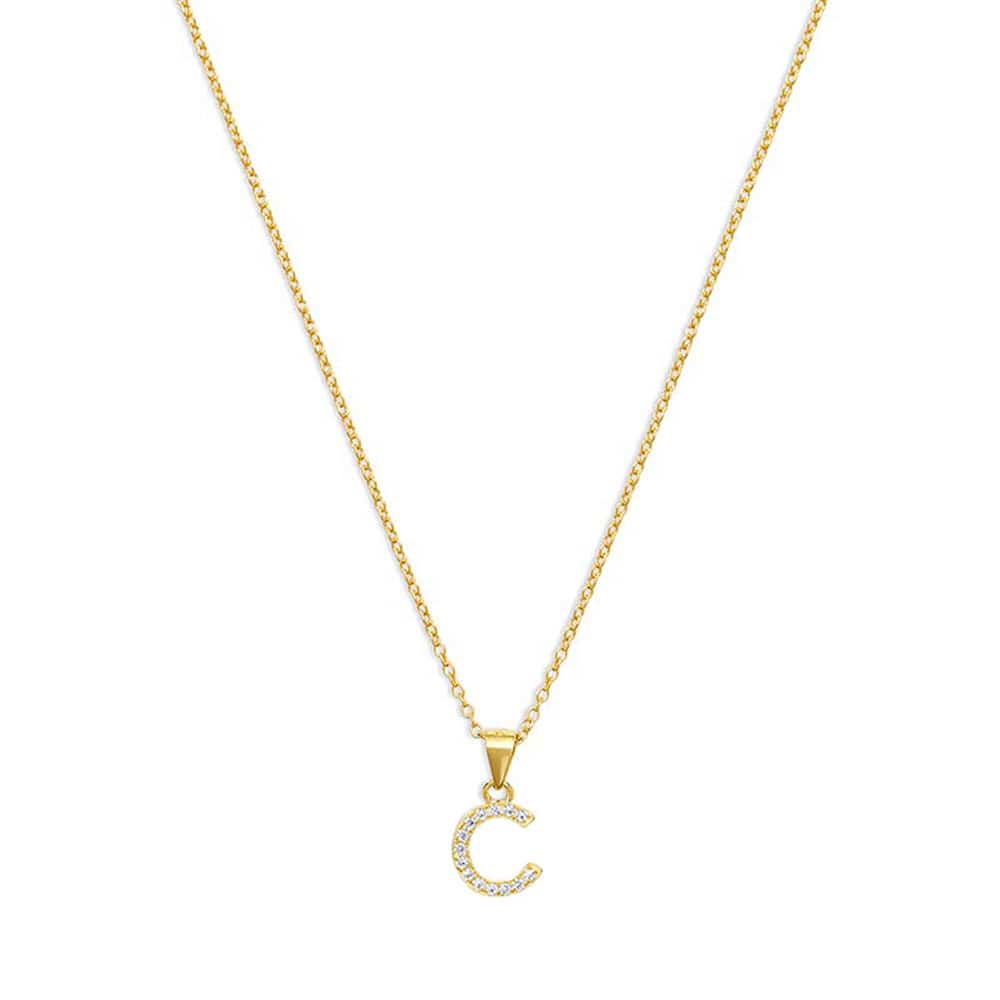 The Pavé Single Block Initial Necklace - Image 9