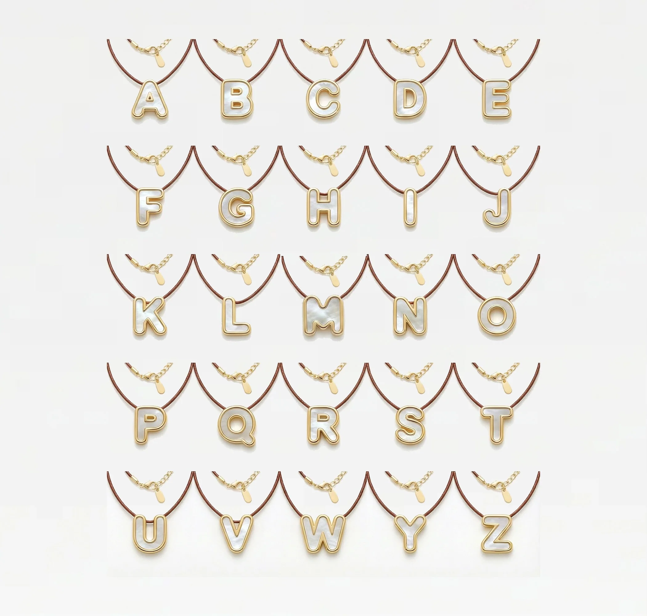 THE PEARL BUBBLE LETTER NECKLACE