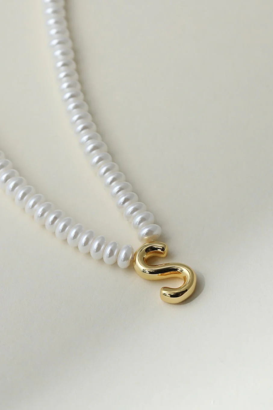 The Pearl Bubble Letter Necklace - Image 23