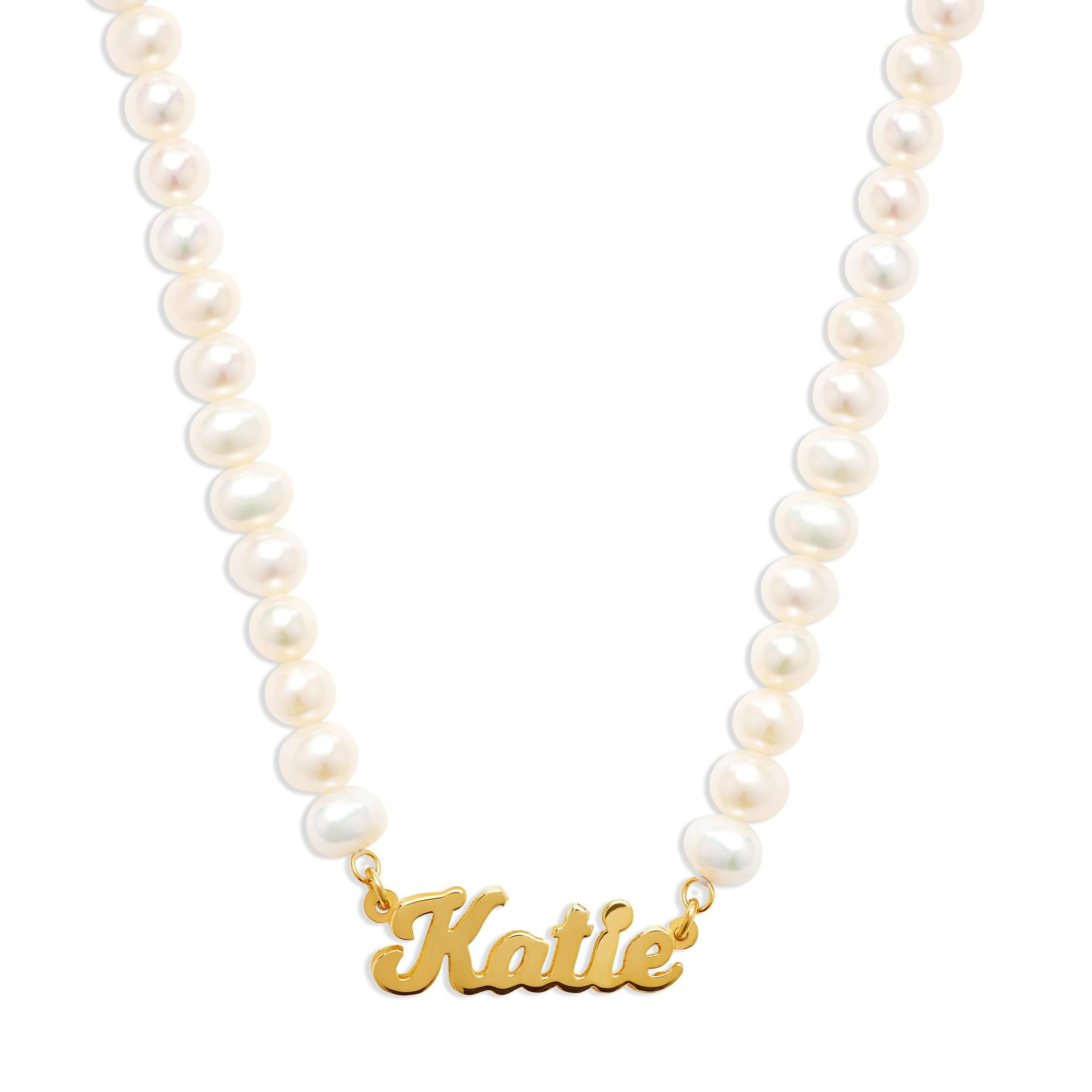 The Pearl Nameplate Necklace - Image 5