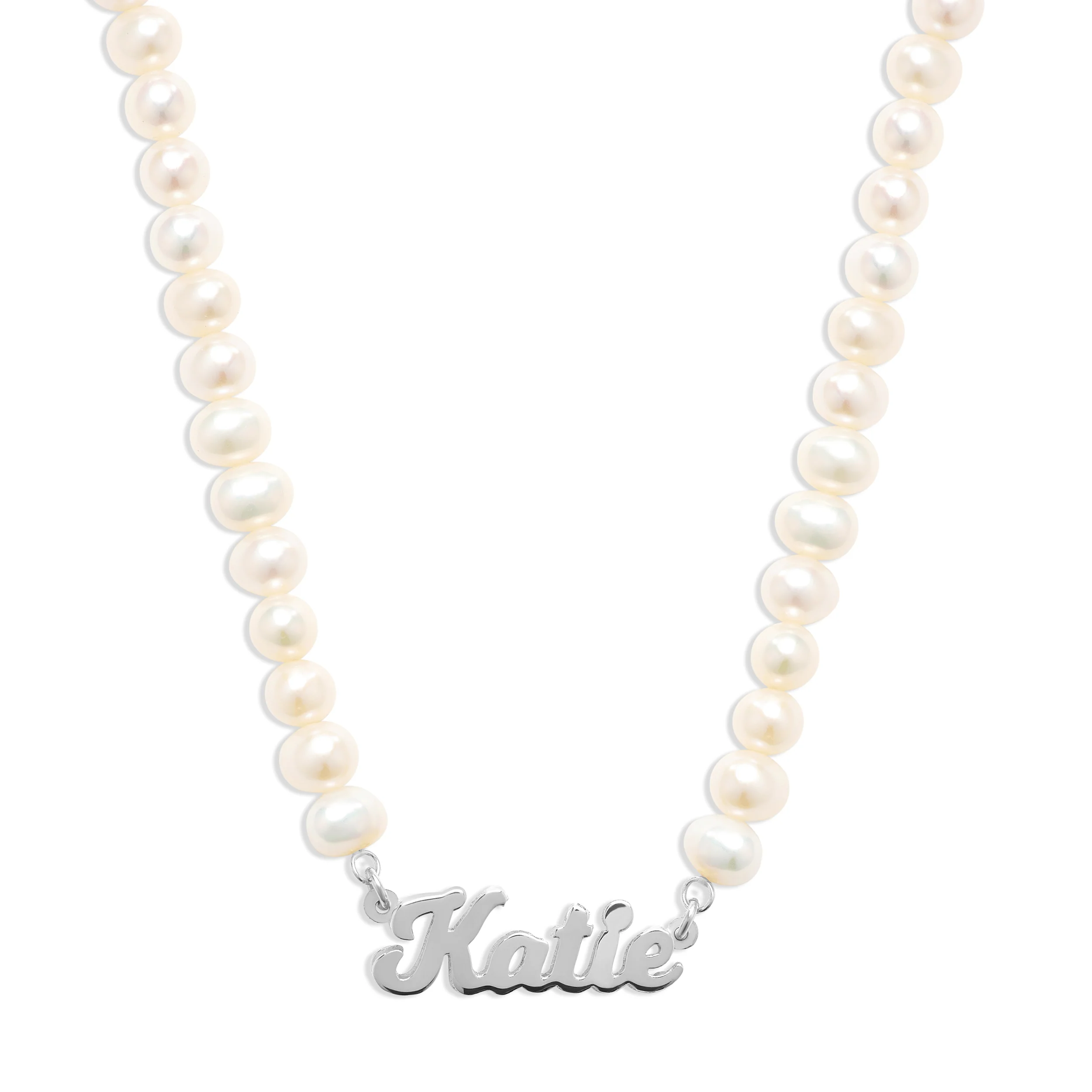 The Pearl Nameplate Necklace - Image 6