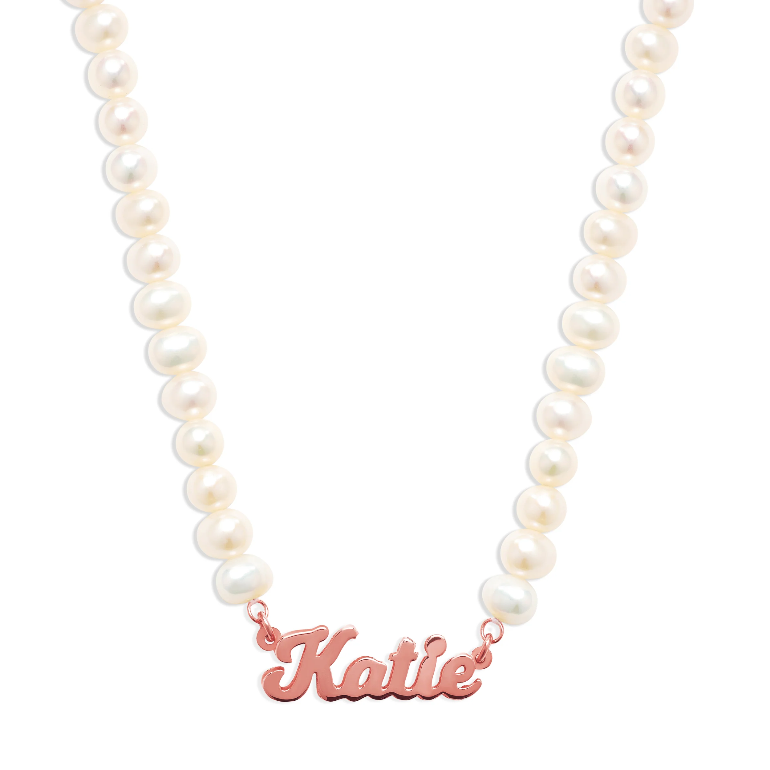 The Pearl Nameplate Necklace - Image 7