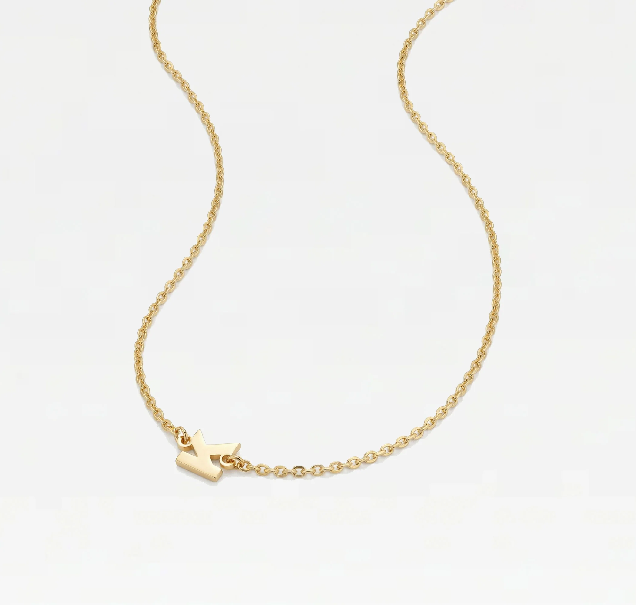 The Single Initial Block Letter Necklace