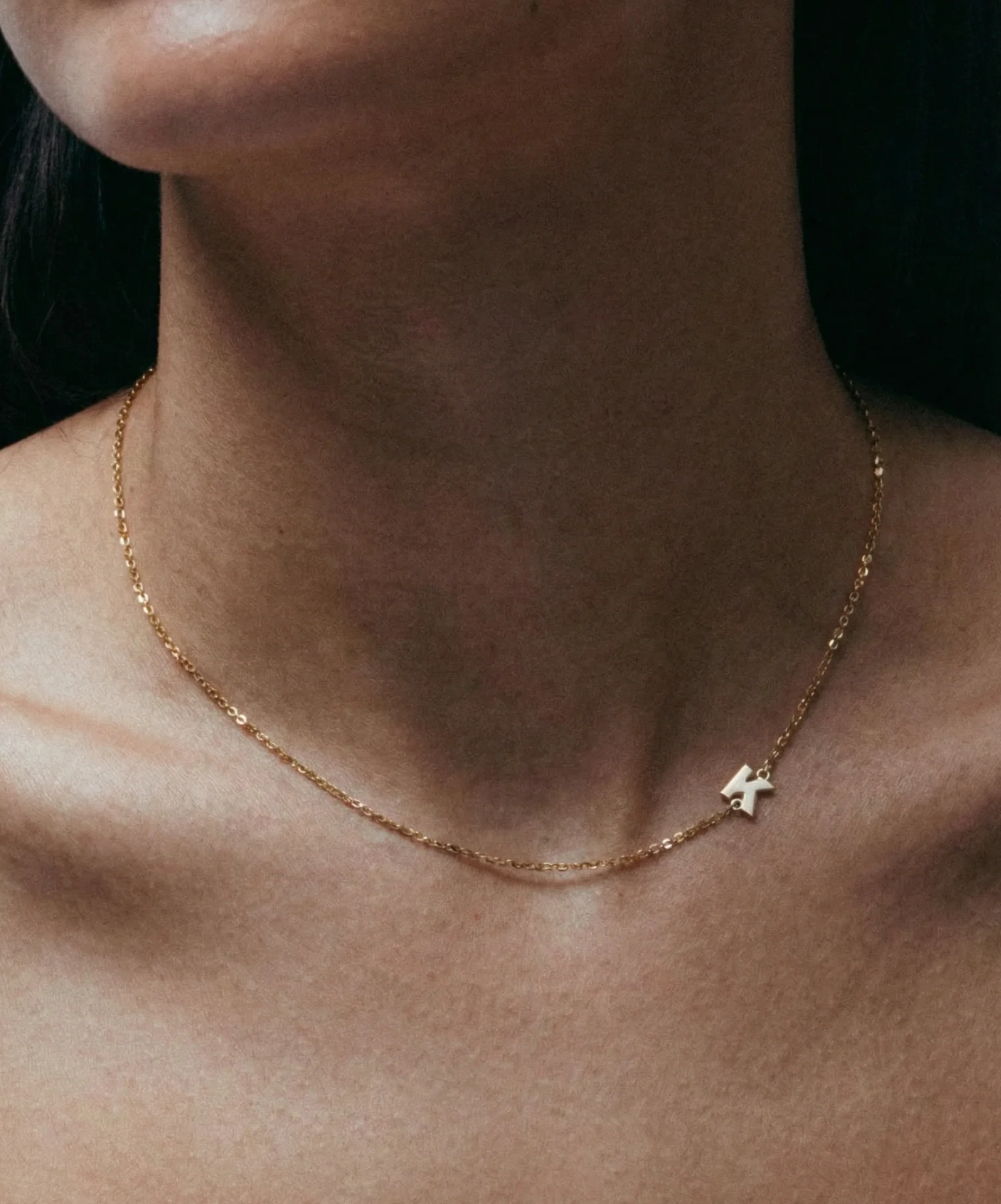 The Single Initial Block Letter Necklace - Image 2