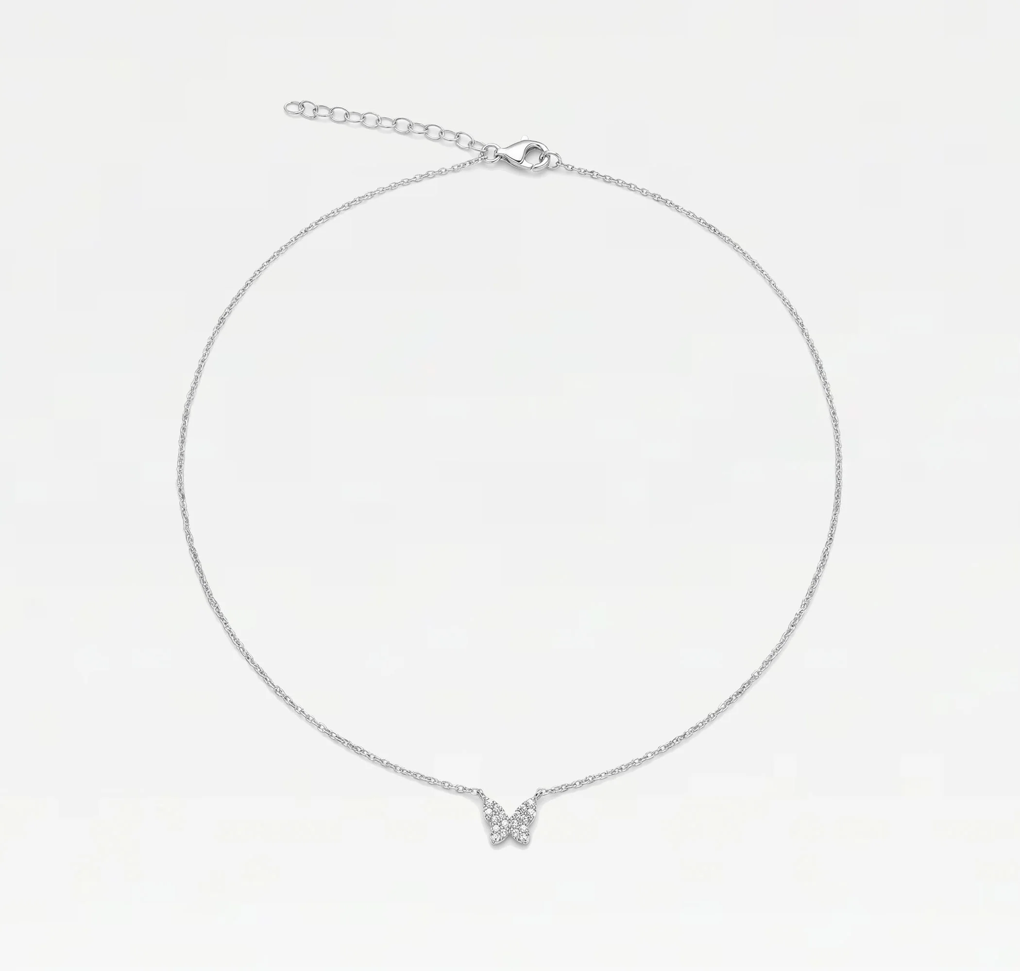 The Single Pavé Butterfly Necklace - Image 3
