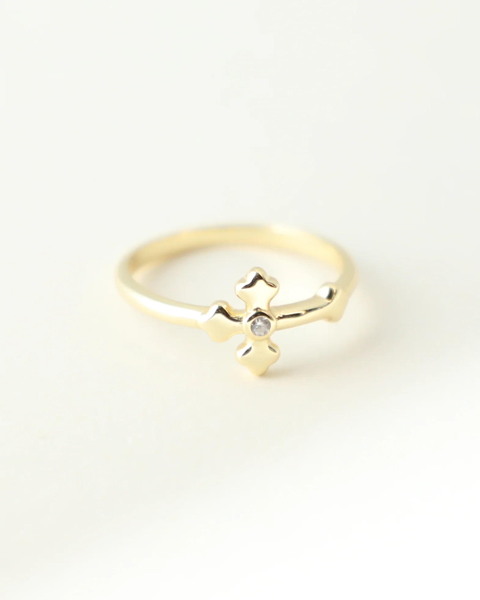 THE SINGLE STONE CROSS RING - Image 4