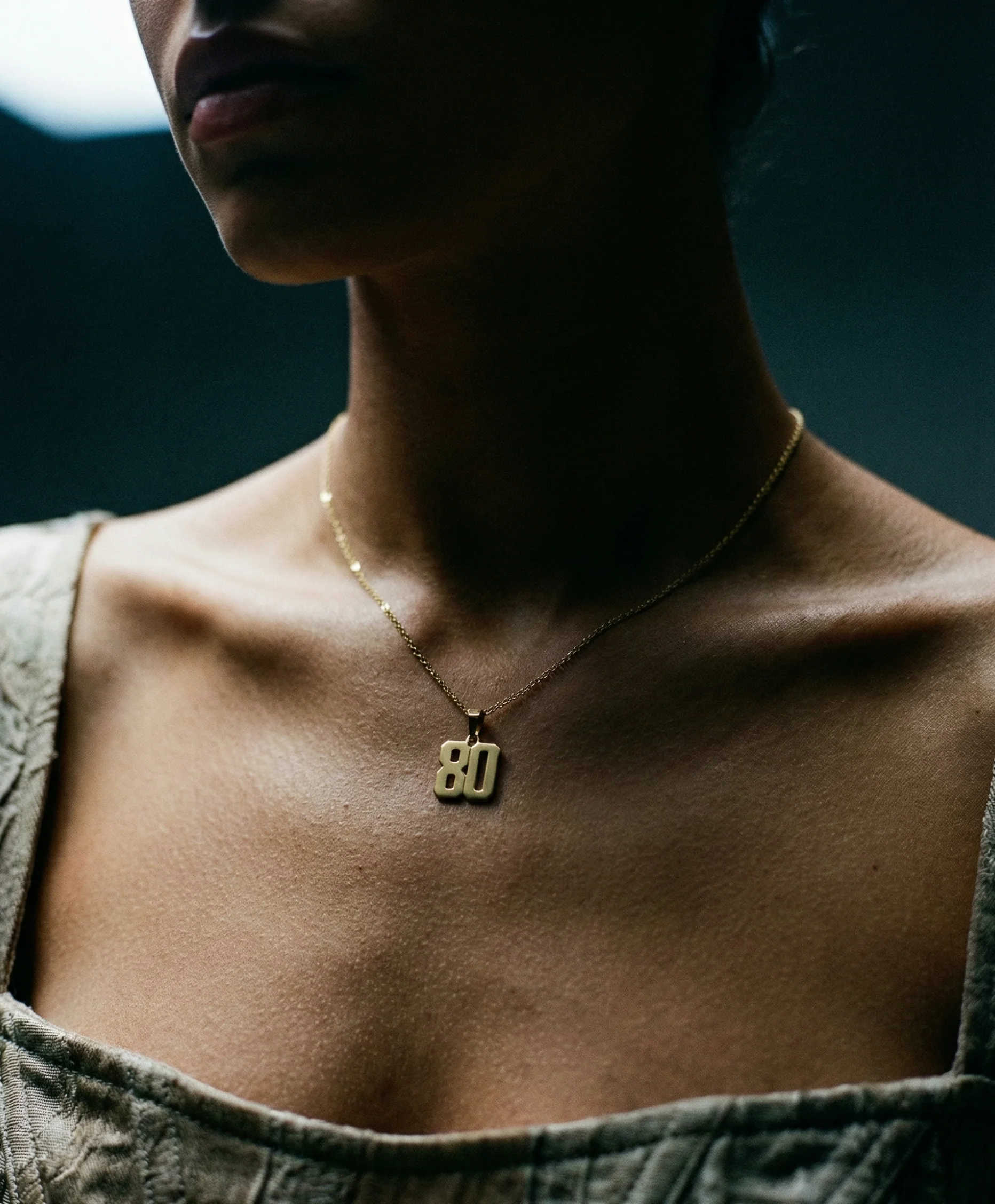 The Small Varsity Number Pendant Necklace - Image 2