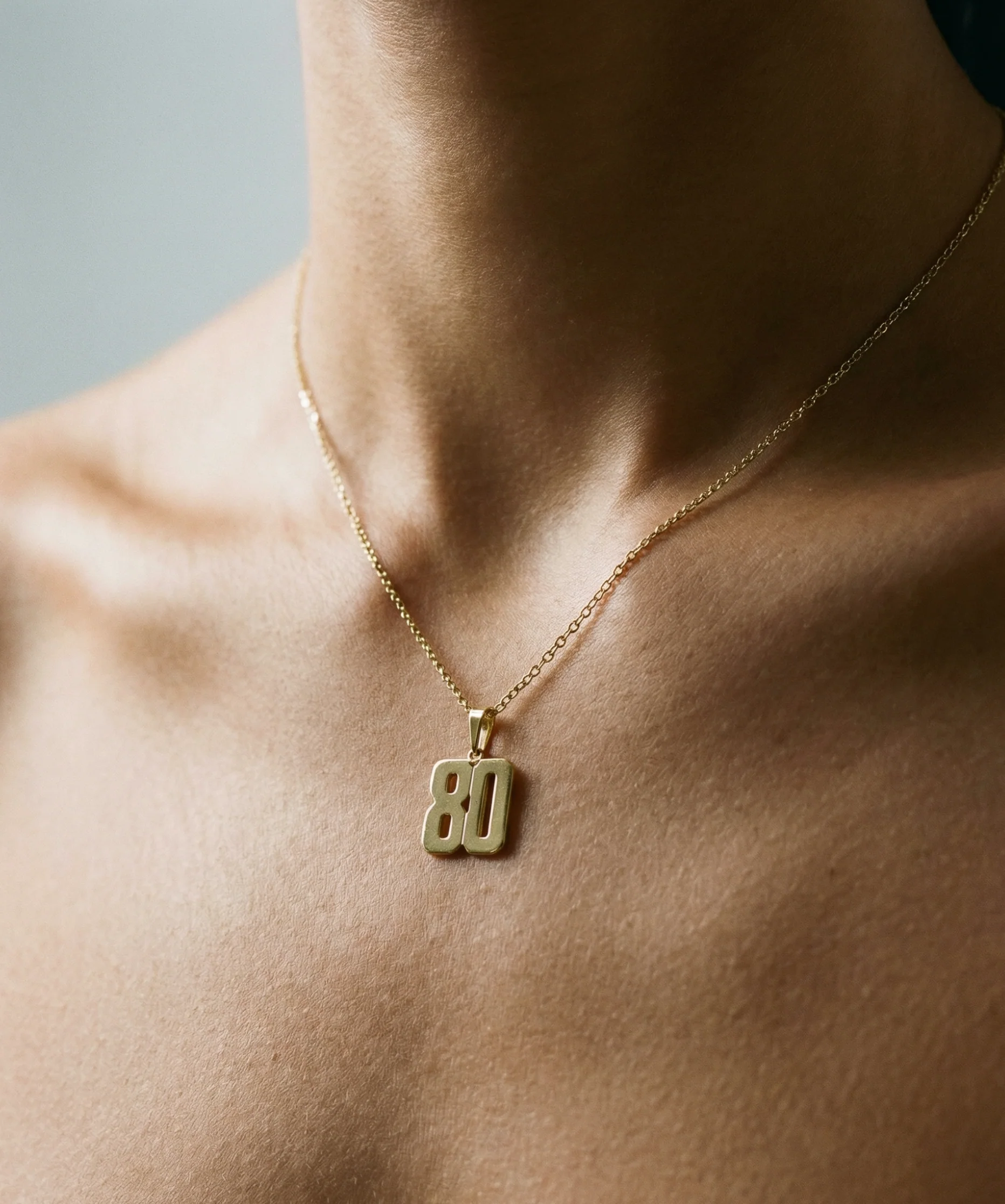 The Small Varsity Number Pendant Necklace - Image 3
