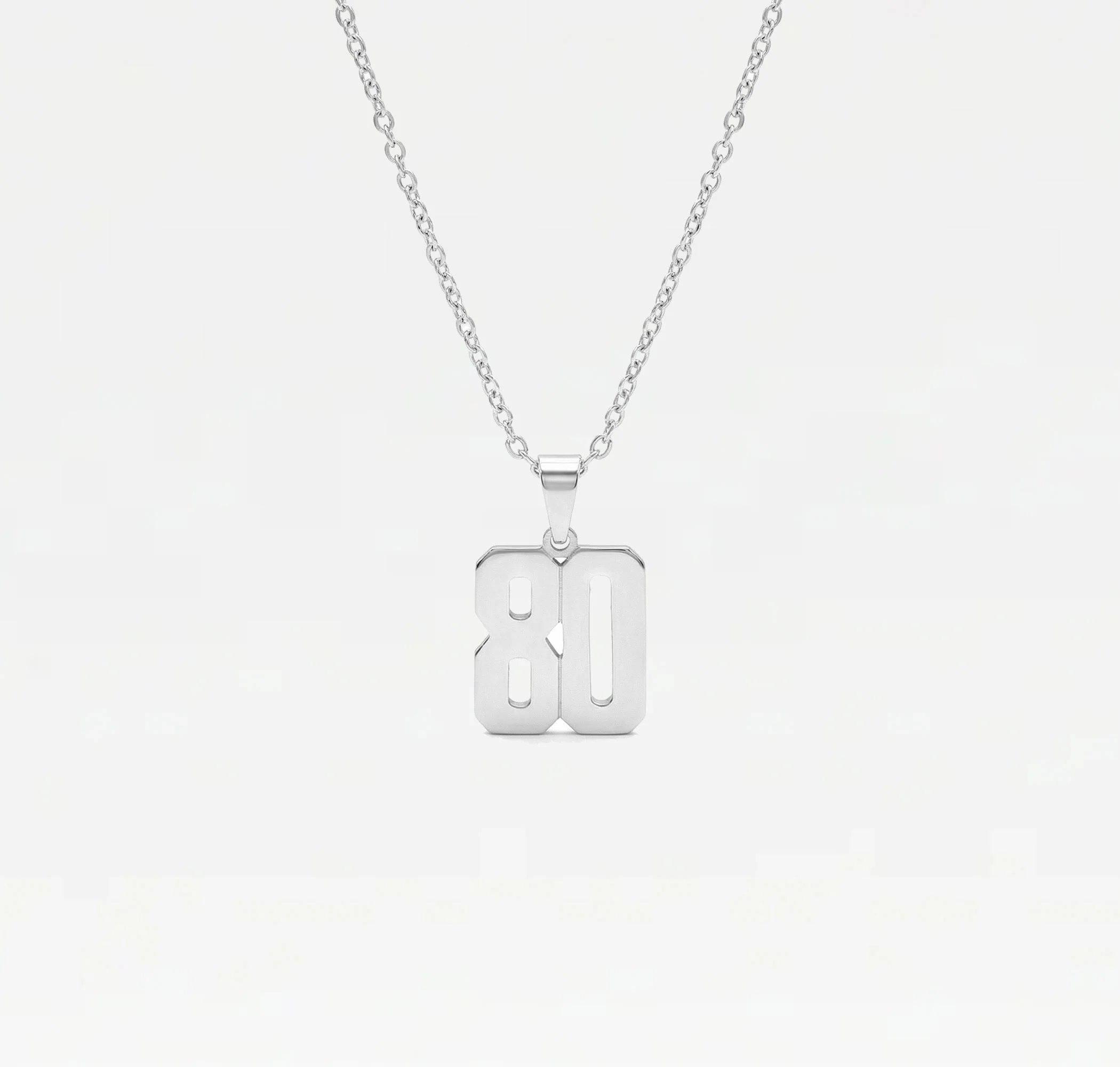 The Small Varsity Number Pendant Necklace - Image 4