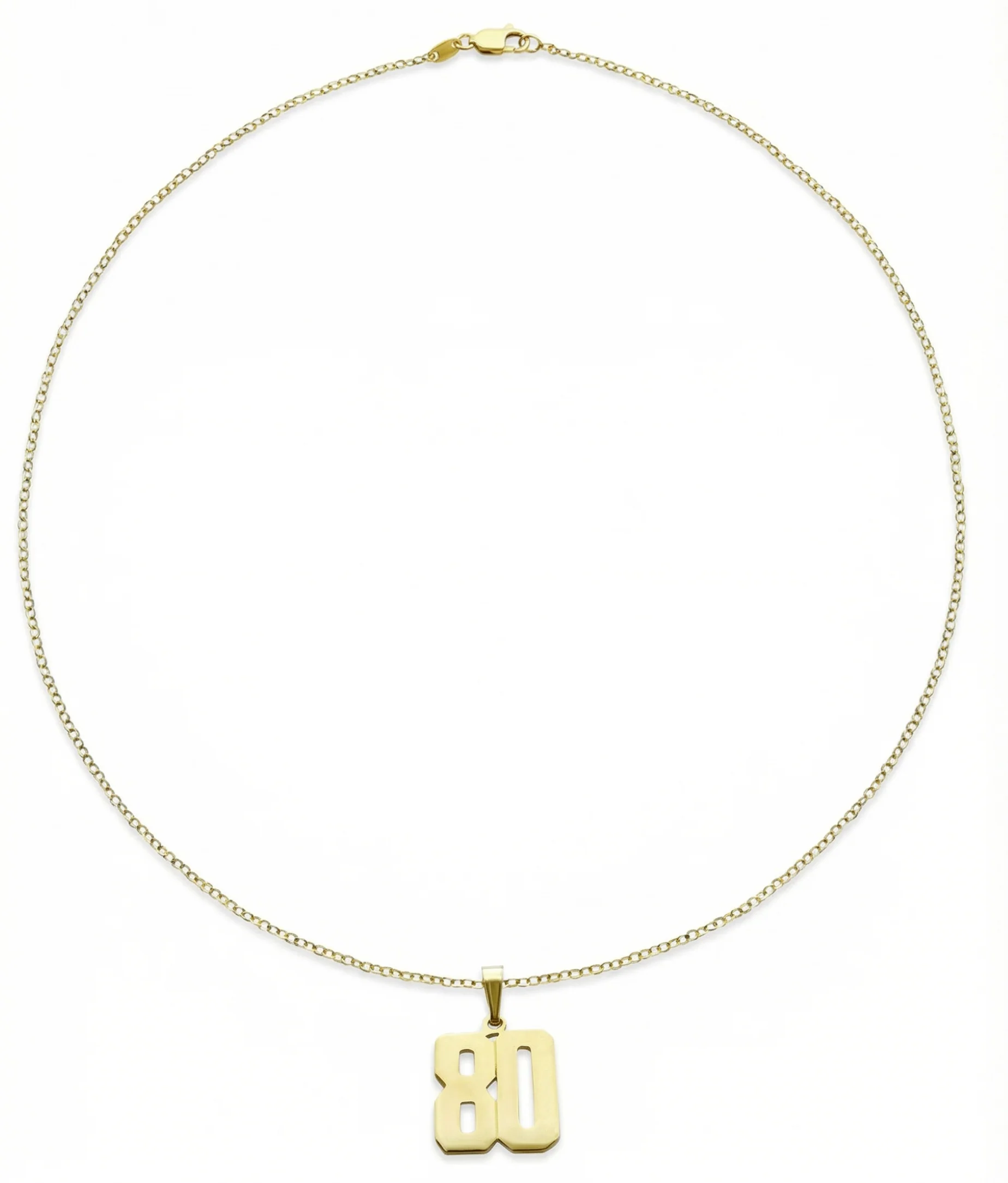 The Small Varsity Number Pendant Necklace - Image 5
