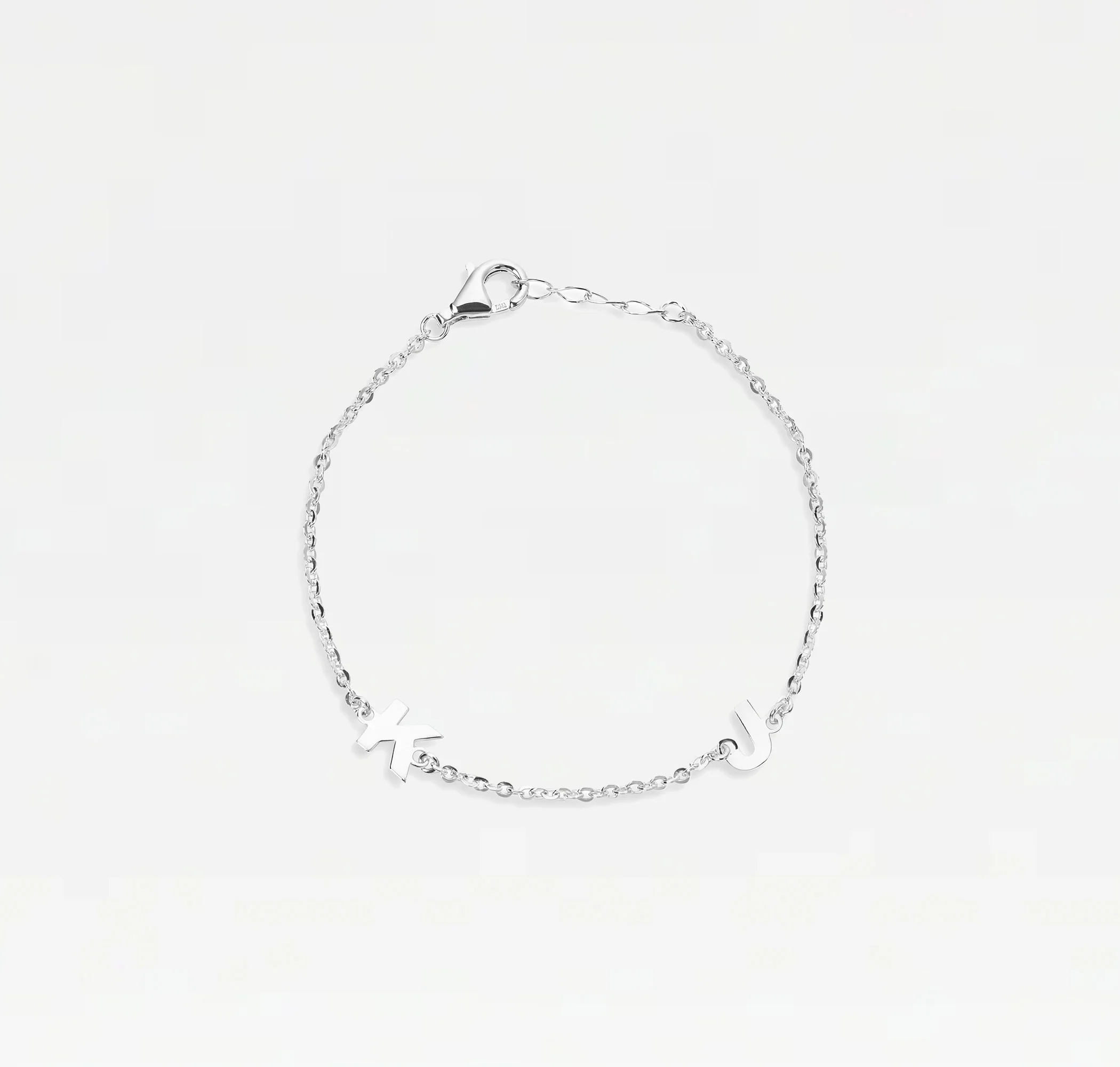 The Split Two Initial Block Bracelet - Image 4