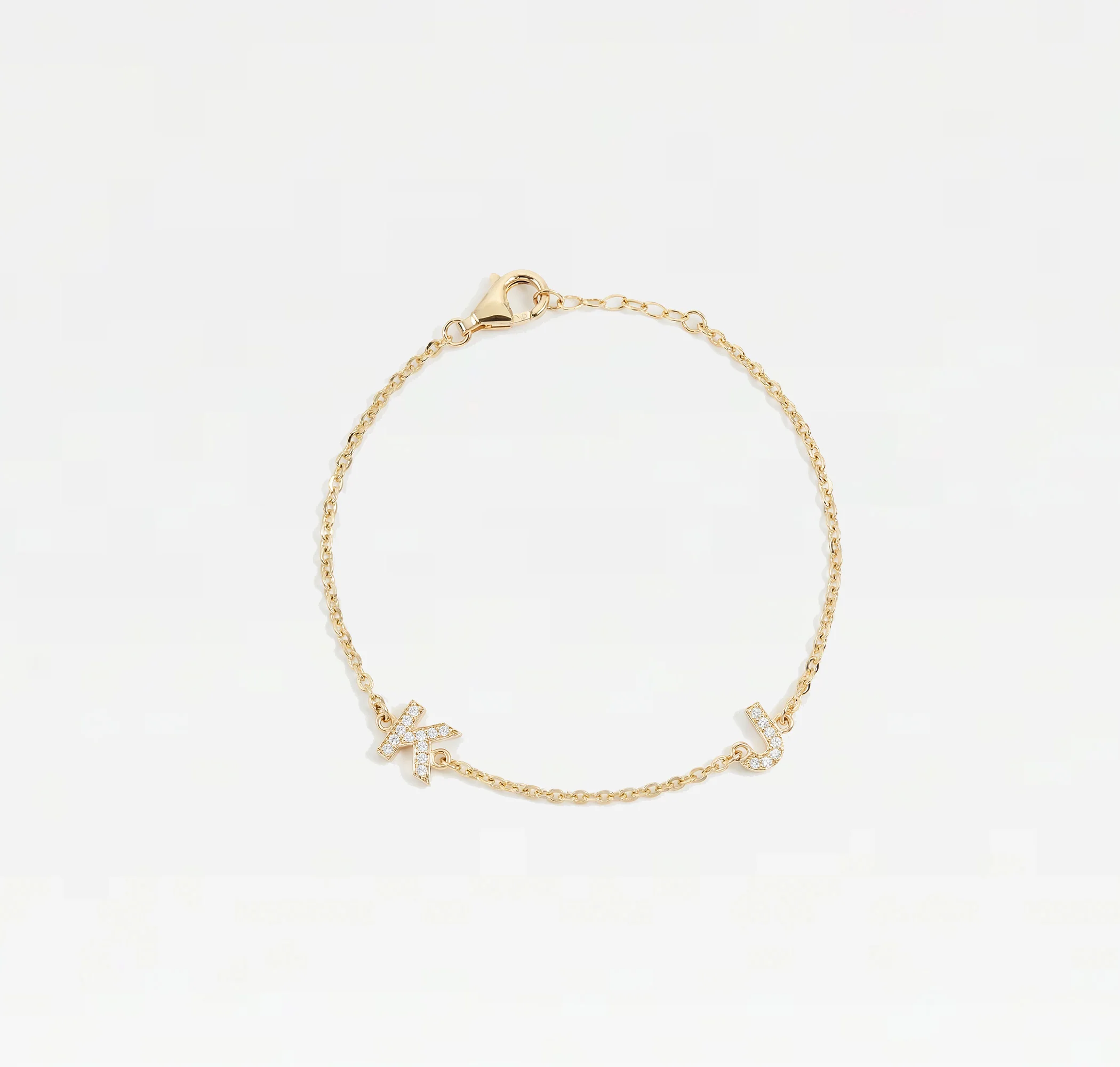 The Split Two Initial Block Bracelet - Image 5
