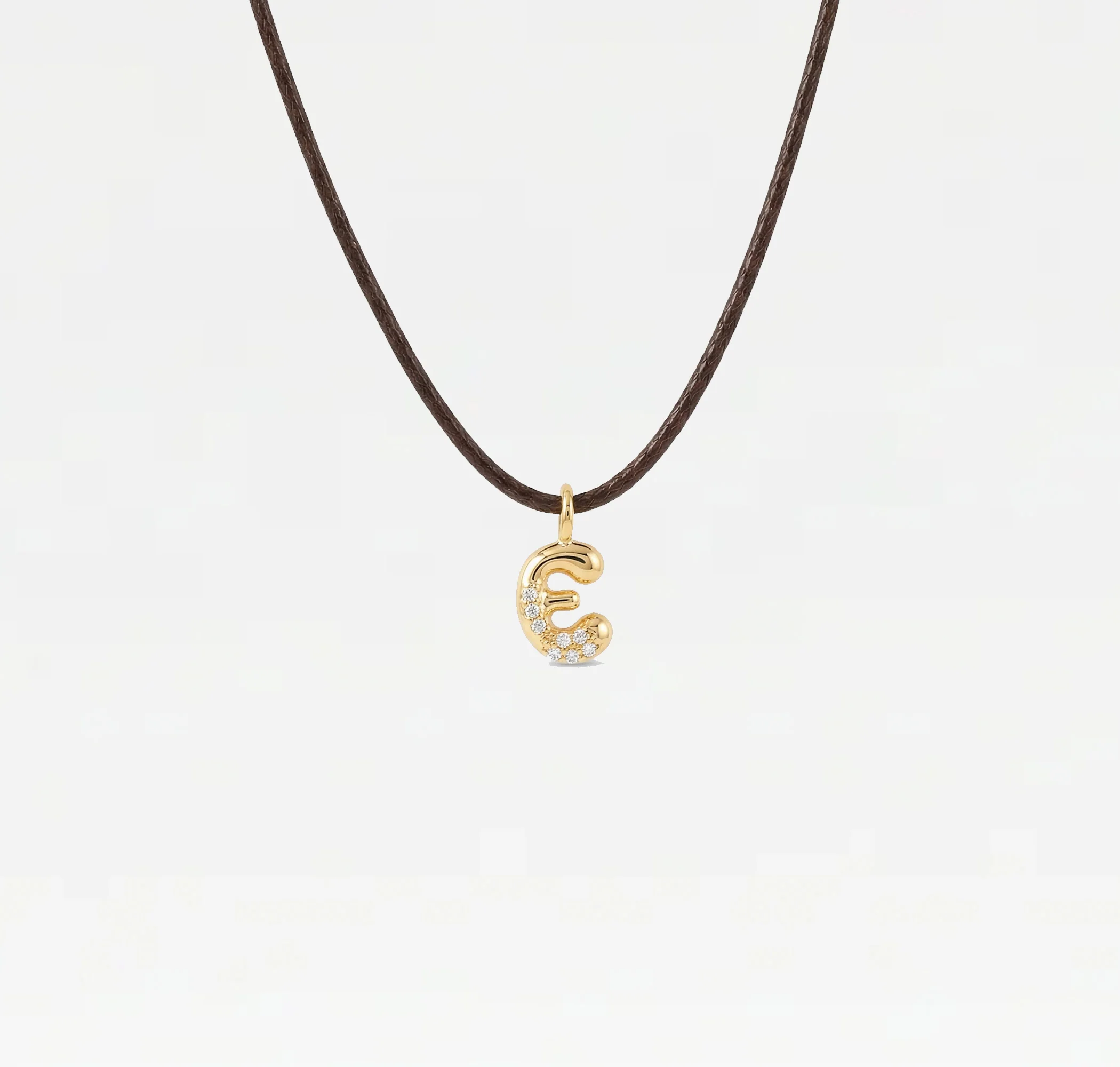 THE STONE BUBBLE LETTER NECKLACE - Image 10