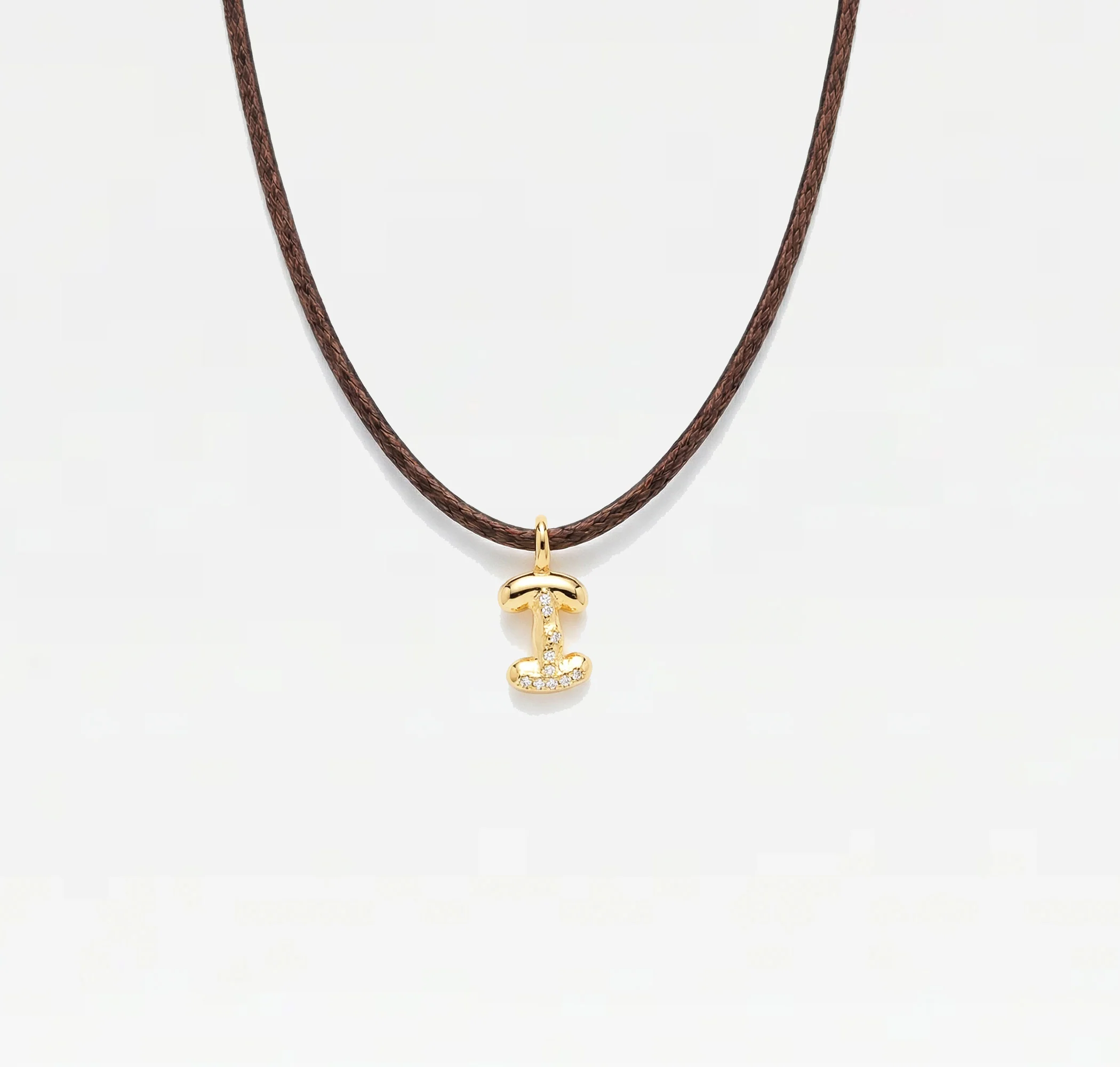 THE STONE BUBBLE LETTER NECKLACE - Image 14