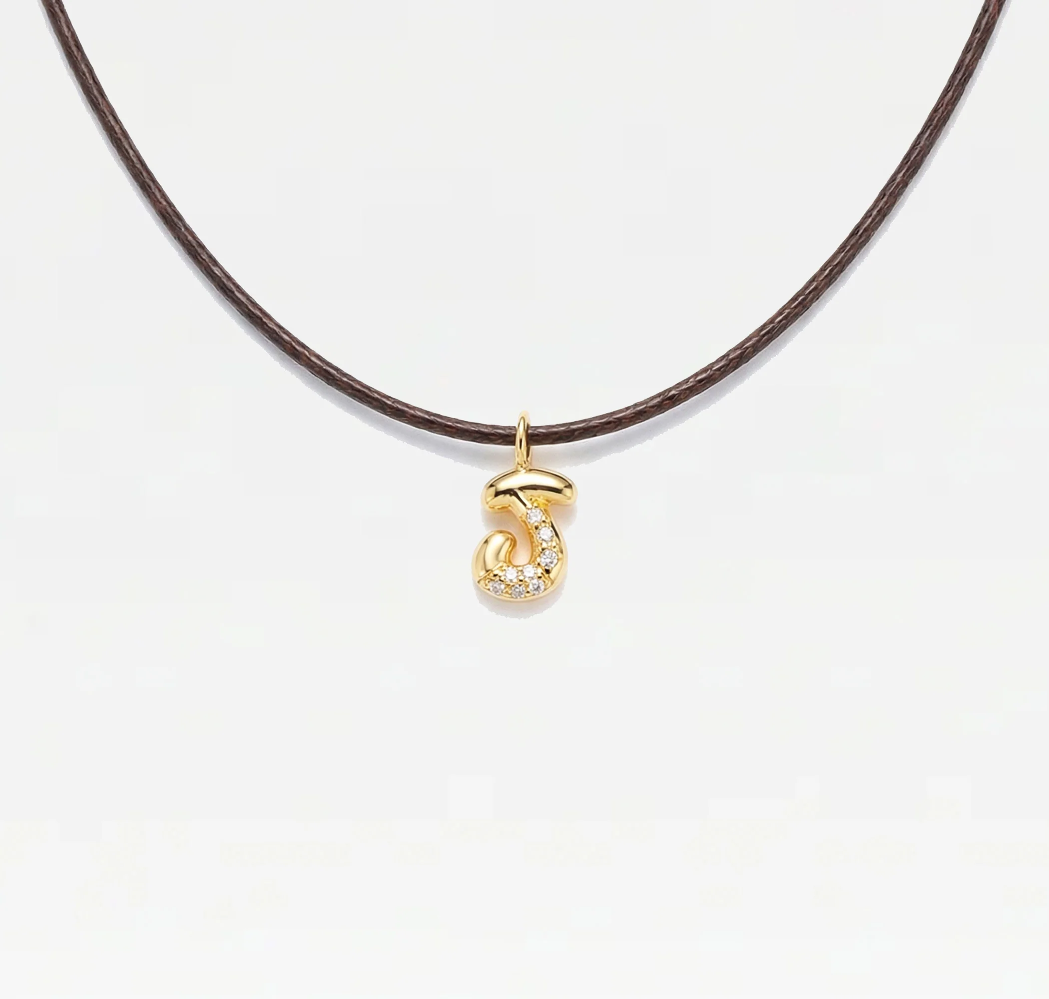 THE STONE BUBBLE LETTER NECKLACE - Image 15