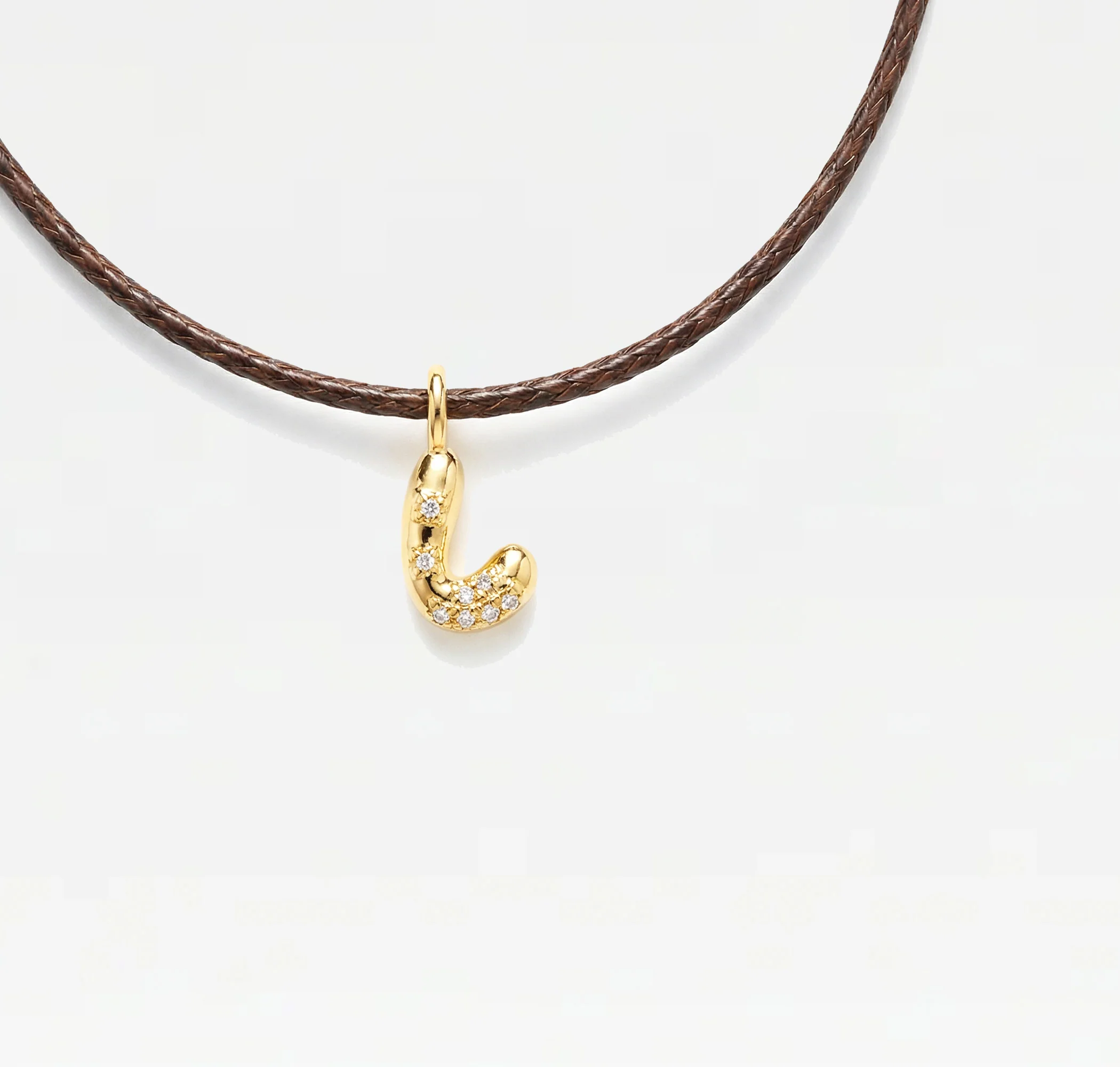 THE STONE BUBBLE LETTER NECKLACE - Image 17