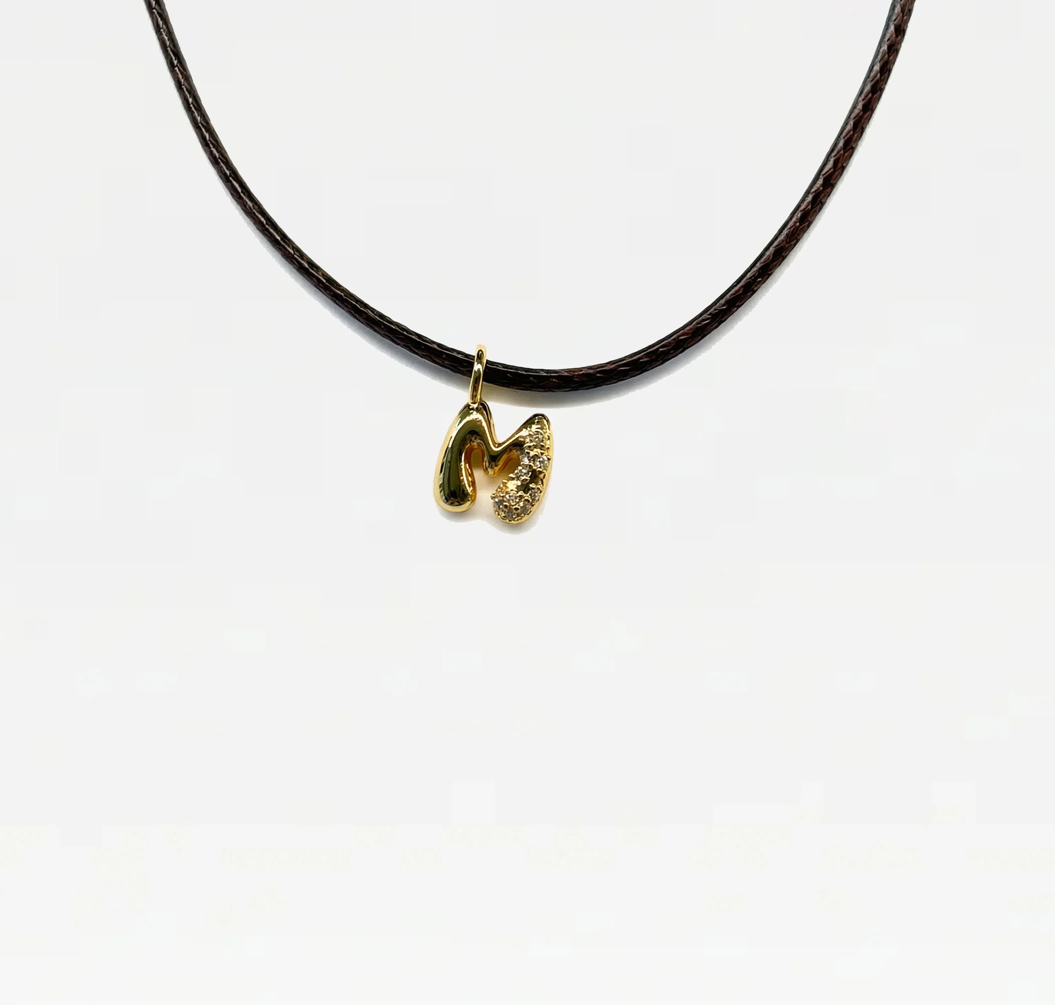 THE STONE BUBBLE LETTER NECKLACE - Image 18