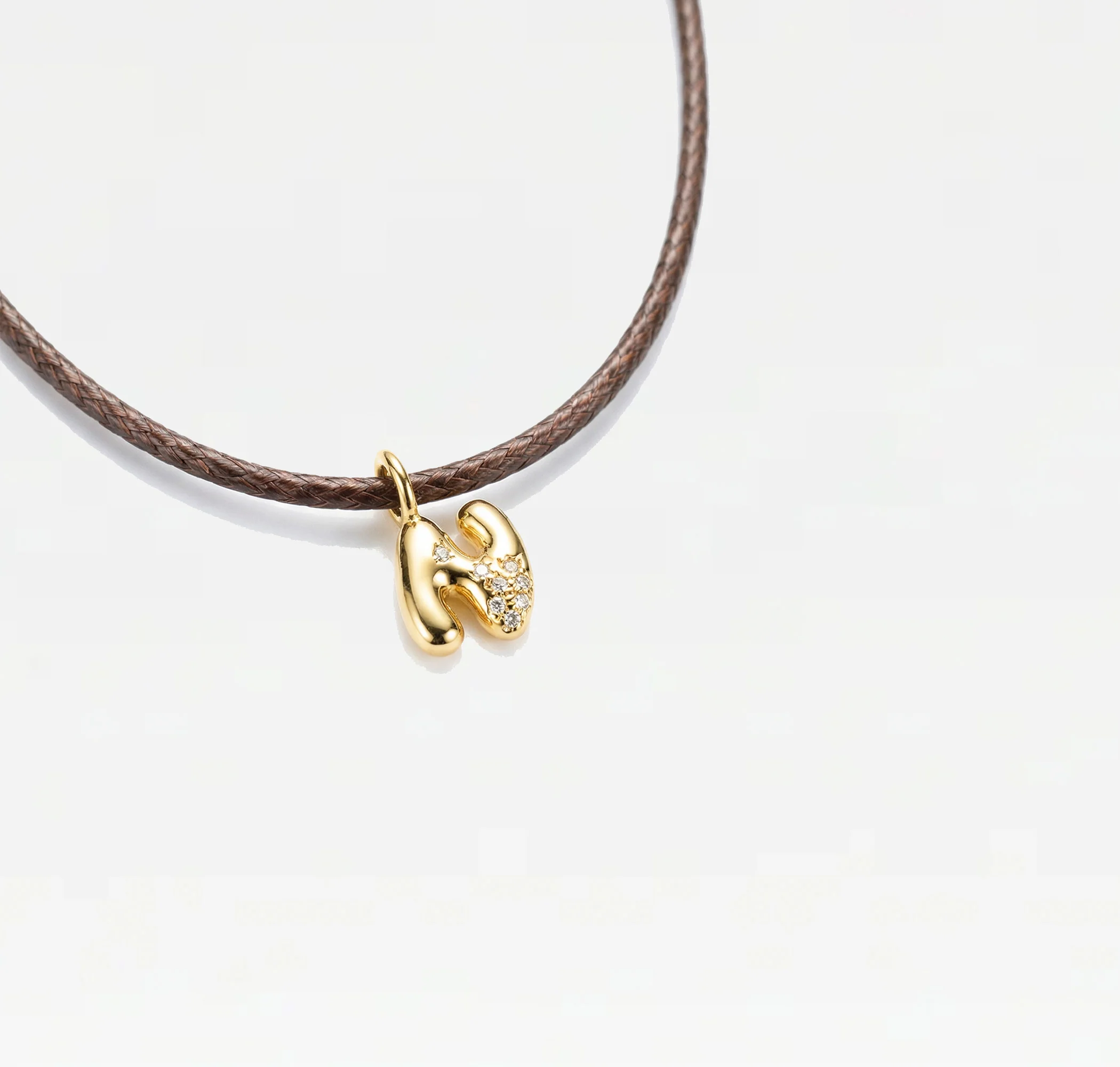THE STONE BUBBLE LETTER NECKLACE - Image 19