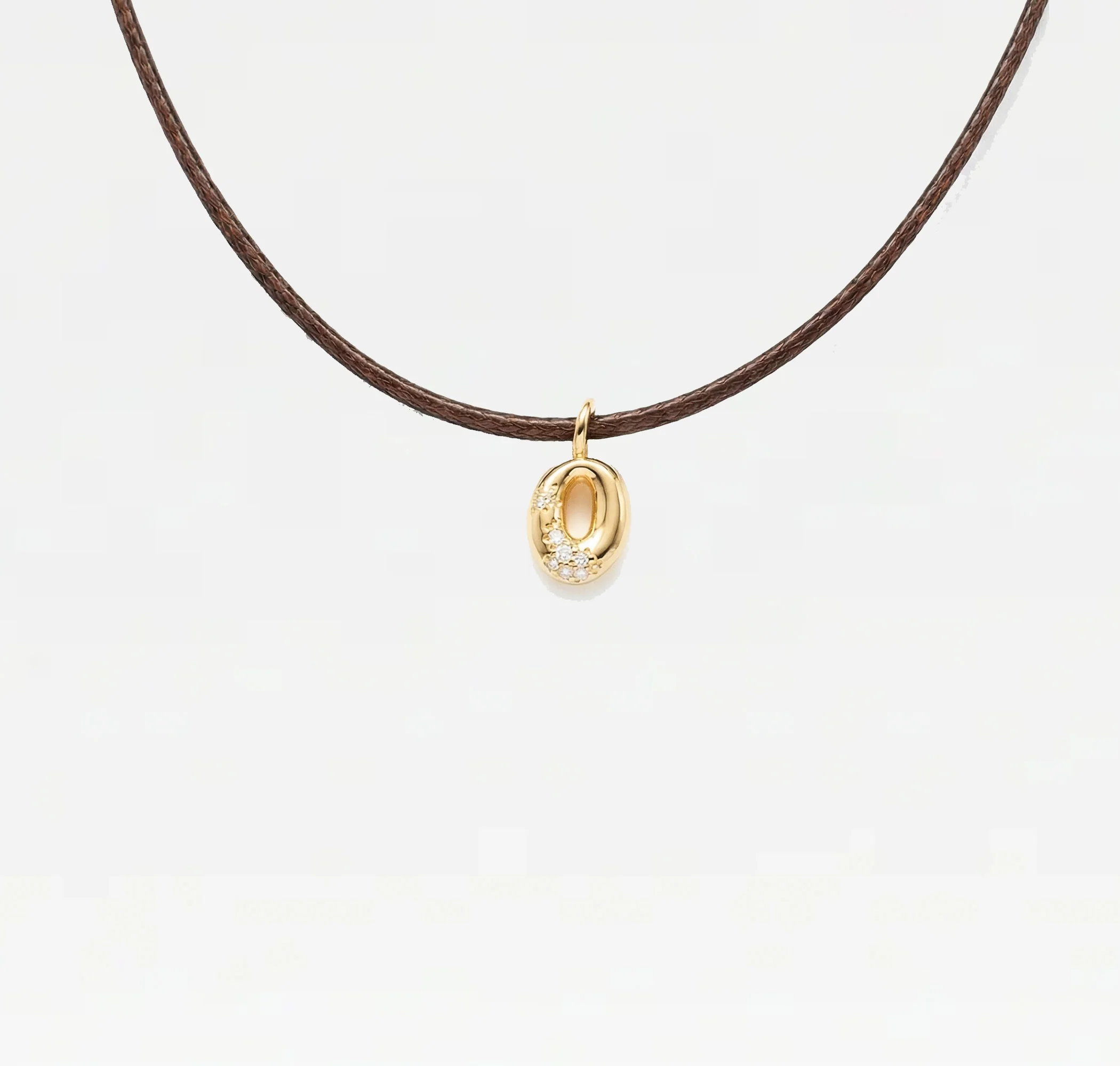 THE STONE BUBBLE LETTER NECKLACE - Image 20