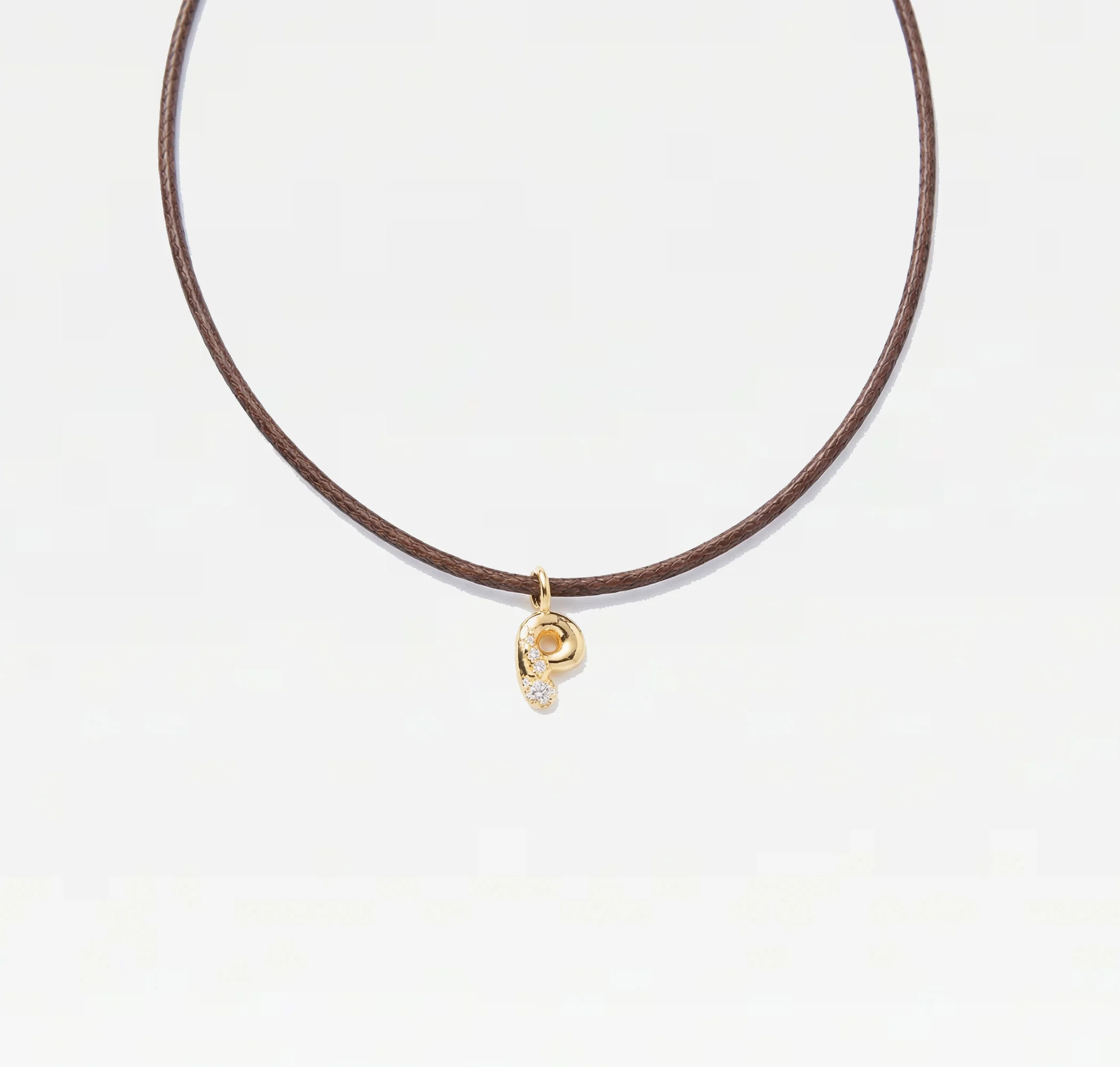 THE STONE BUBBLE LETTER NECKLACE - Image 21