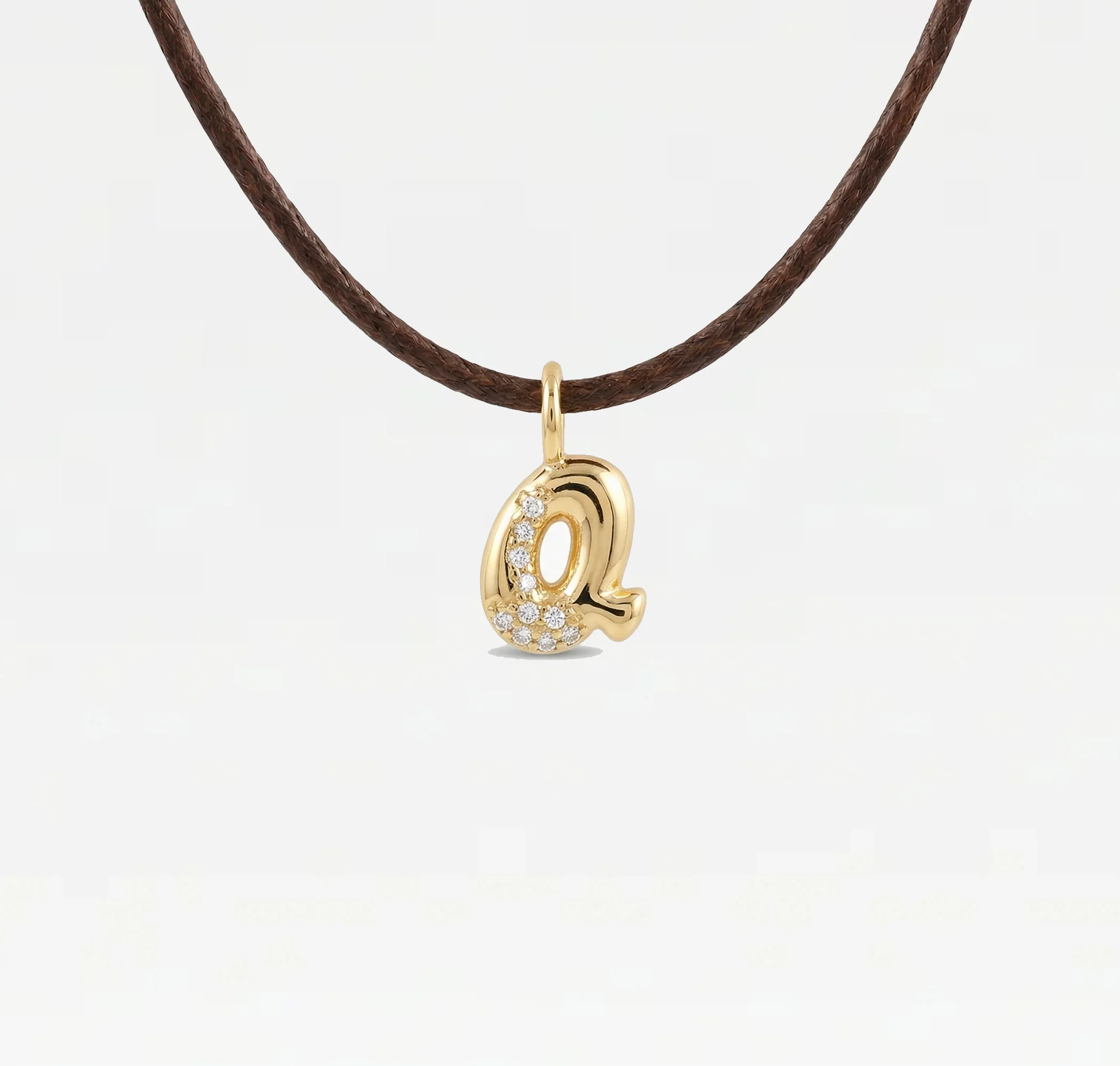 THE STONE BUBBLE LETTER NECKLACE - Image 22