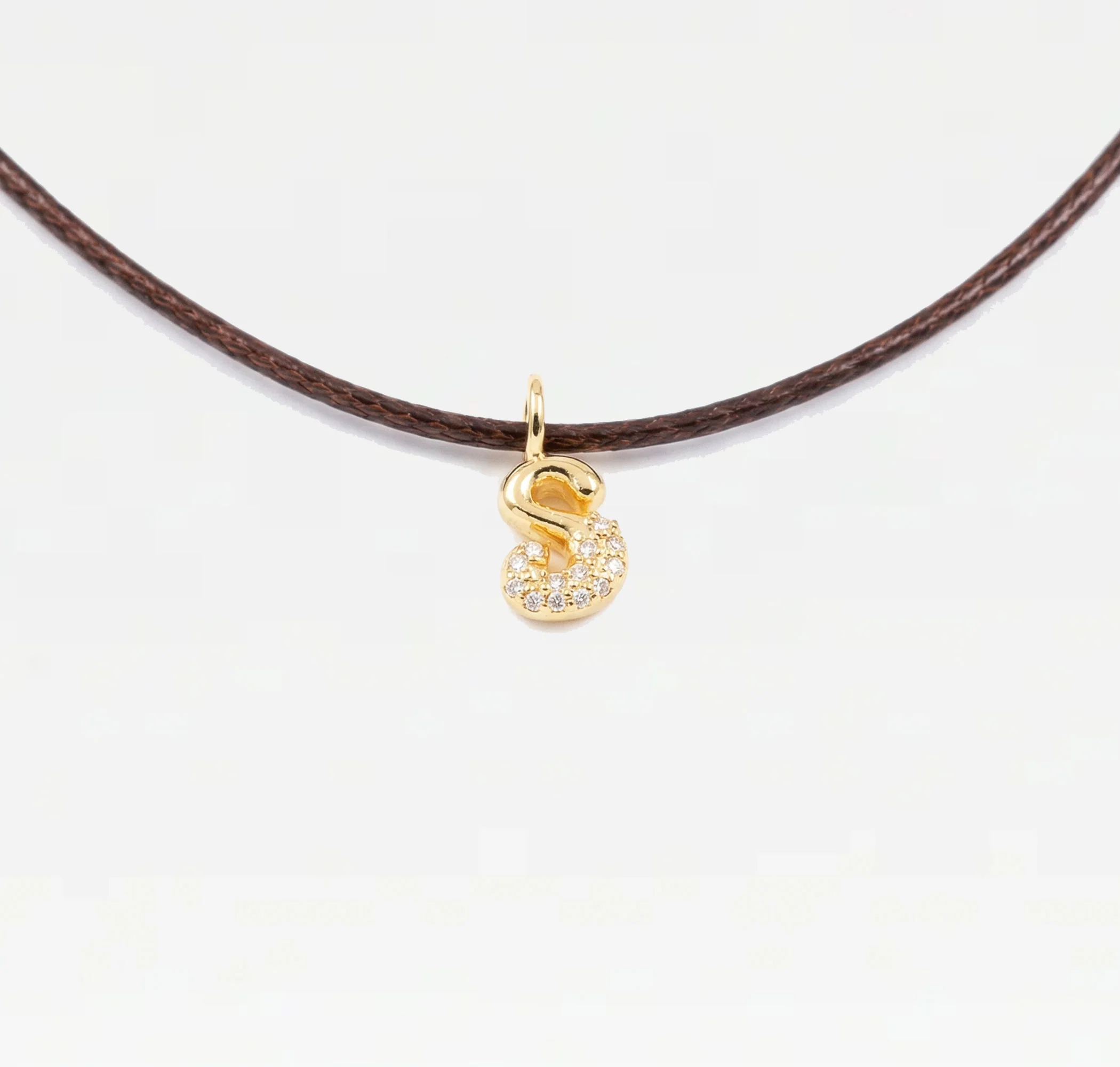 THE STONE BUBBLE LETTER NECKLACE - Image 24